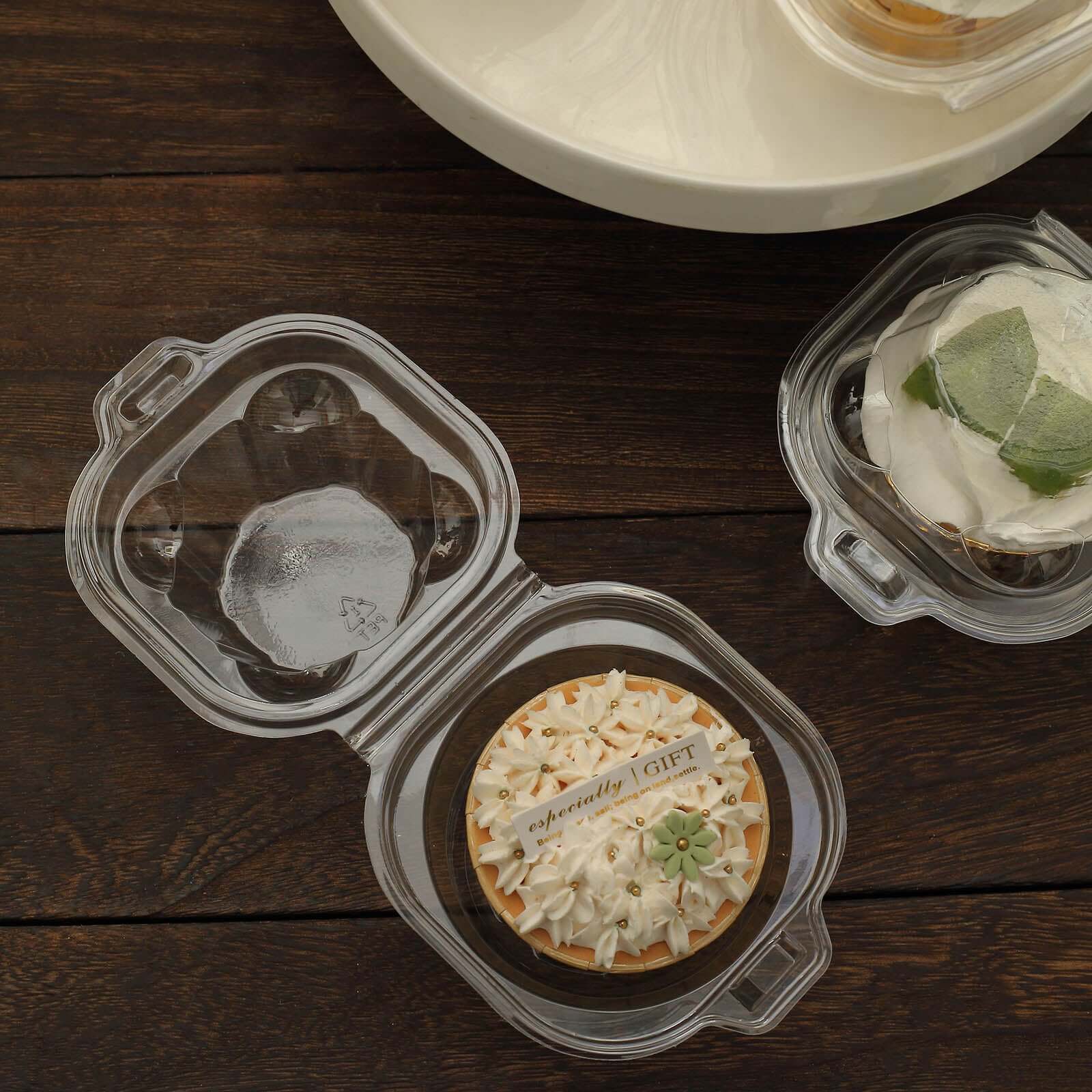 25-Pack Plastic Cupcake Container Boxes with Dome Lid 4" Clear - Stackable Individual Clamshell-Packaging for Bakery Display & Party Favors - Image 14