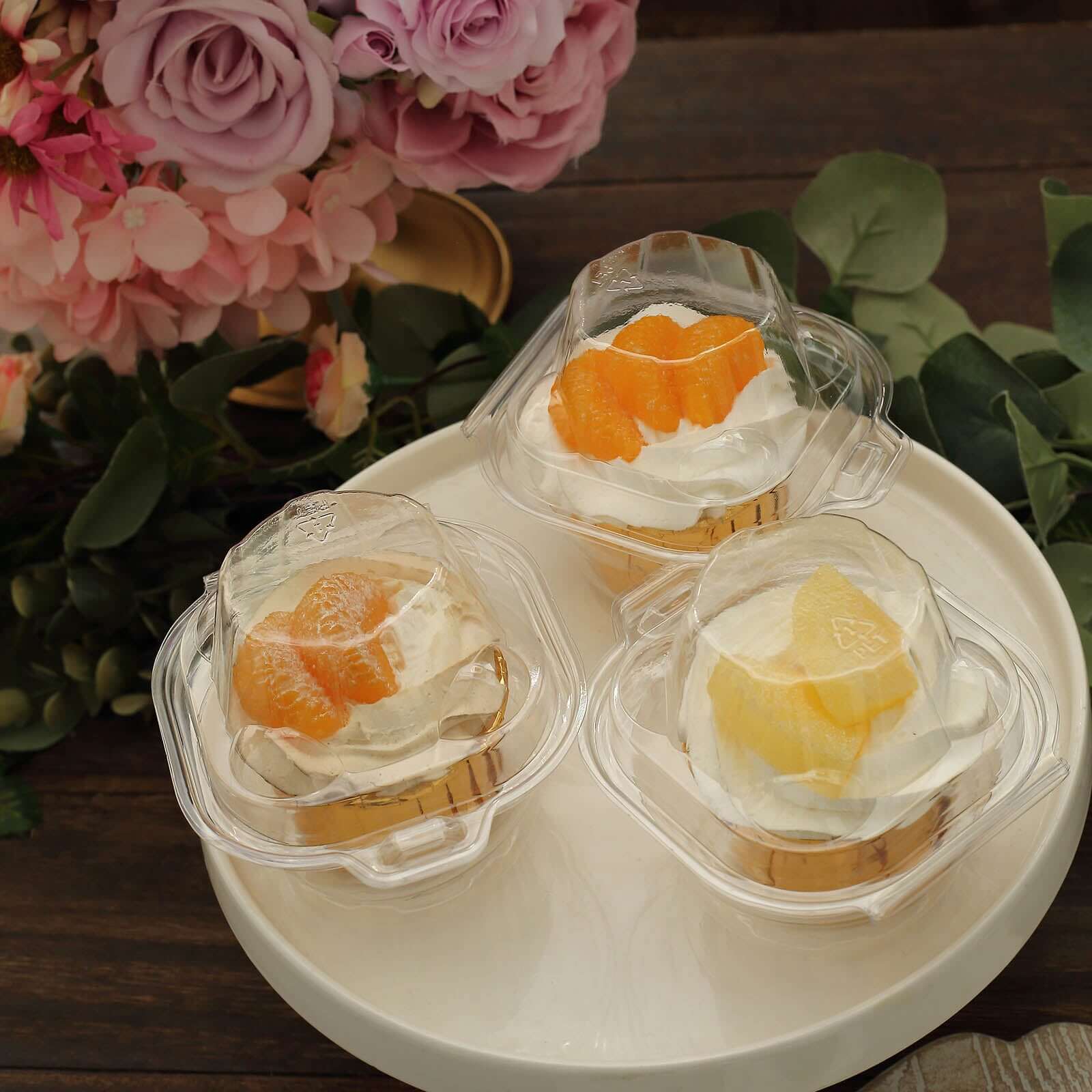 25-Pack Plastic Cupcake Container Boxes with Dome Lid 4" Clear - Stackable Individual Clamshell-Packaging for Bakery Display & Party Favors - Image 9