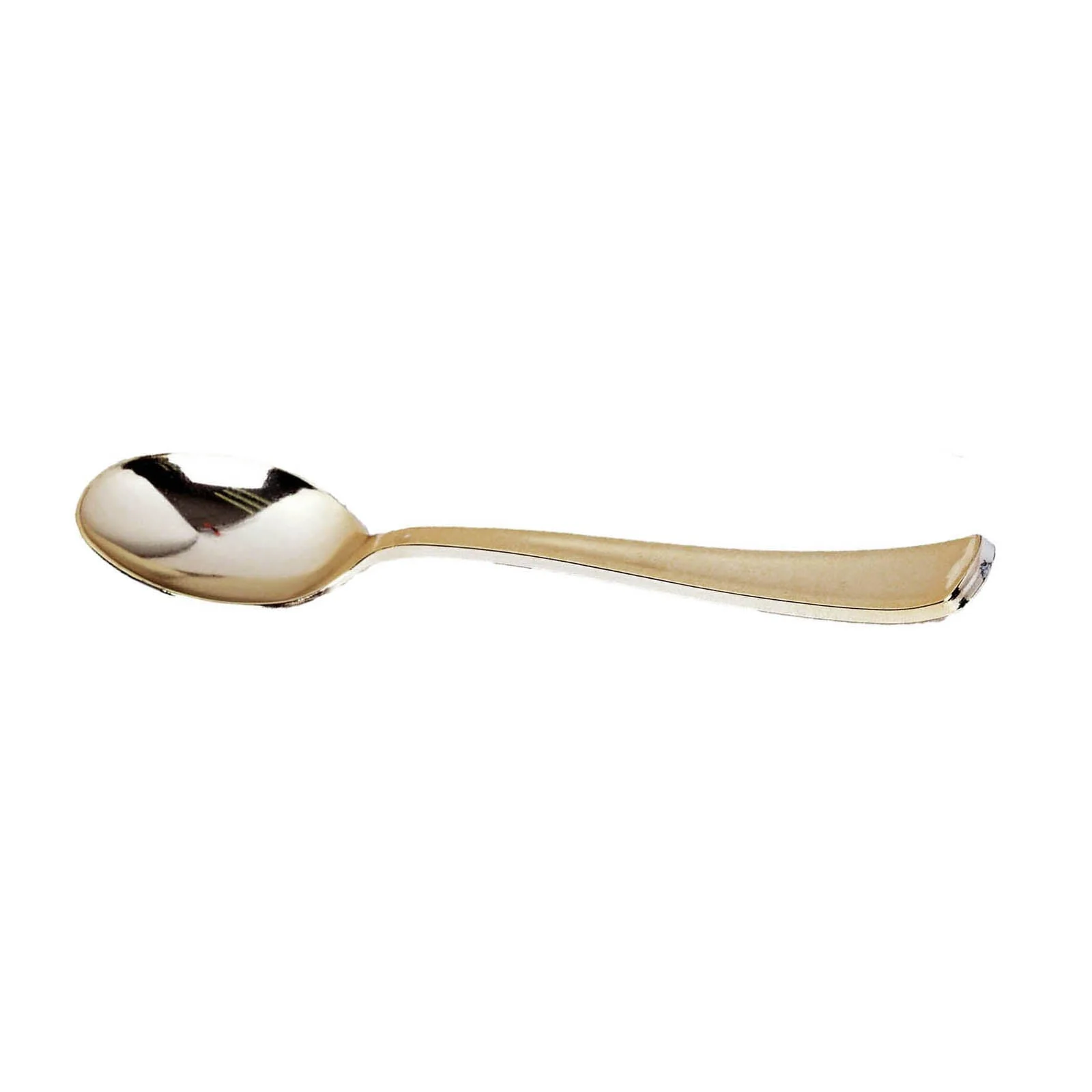 25-Pack Plastic Spoons 7" Metallic Gold Classic Heavy Duty - Disposable Utensils - Image 6