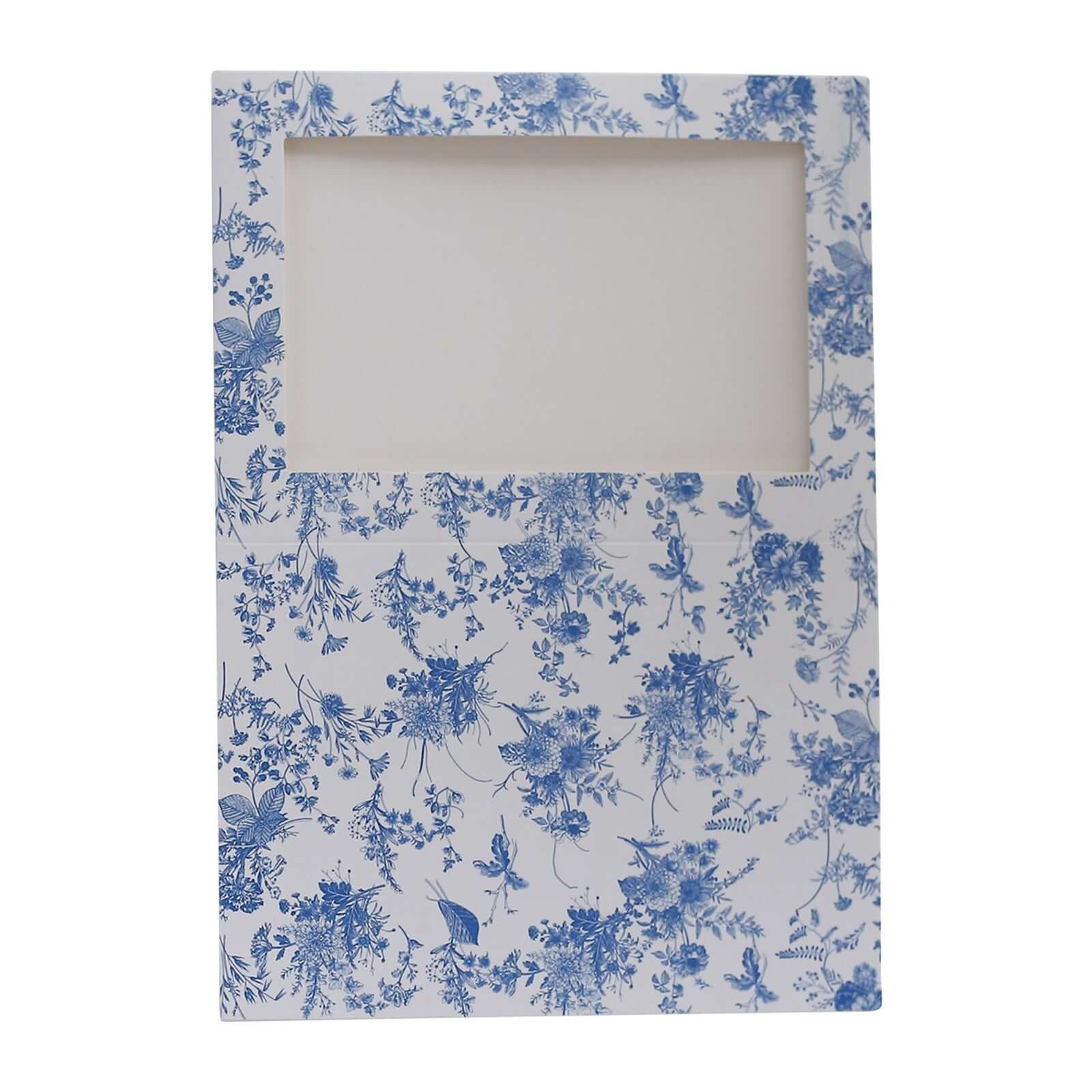 25-Pack White Blue Photo Frame Thank You Cards 3.5"x5.5" French Toile Design with Envelopes - Picture Insert Invitation Cards for Weddings & Events - Image 10