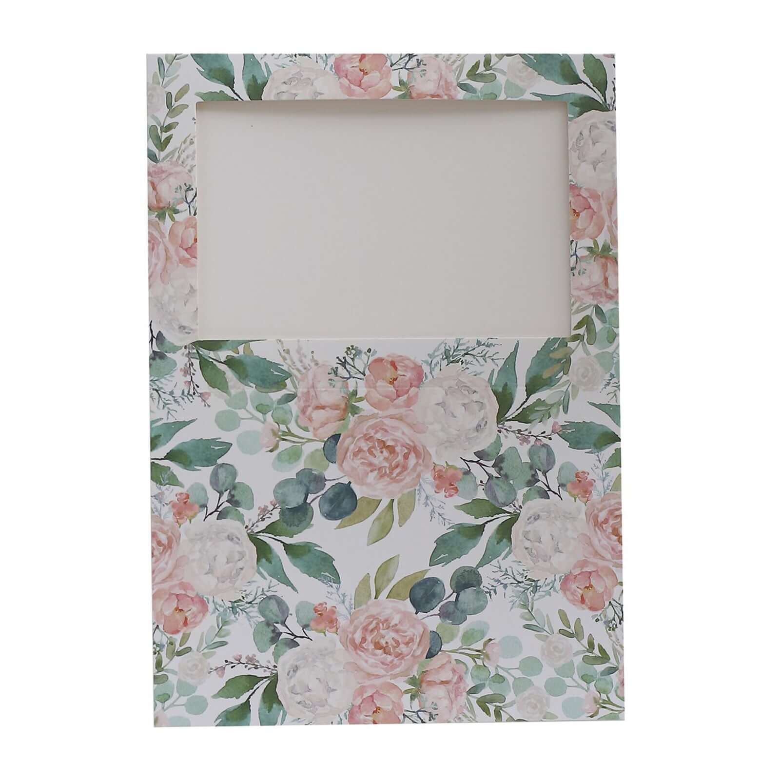 25-Pack White Pink Photo Frame Thank You Cards 7"x5" Peony Floral Design with Envelopes - Picture Insert Invitation Cards for Weddings & Events - Image 10