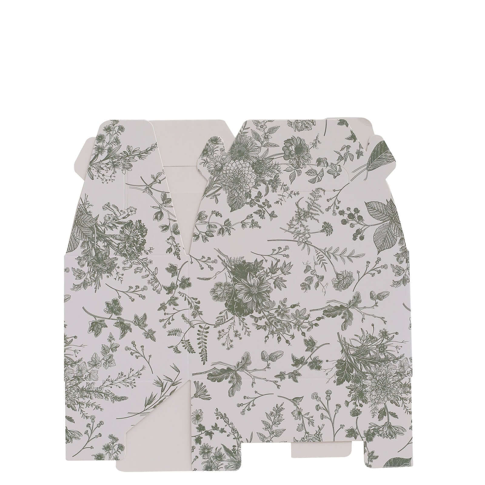 25 Pack White Sage Green Party Favor Gift Tote Gable Boxes in French Toile Pattern, Candy Treat Boxes - 6"x3.5"x7" - Image 8