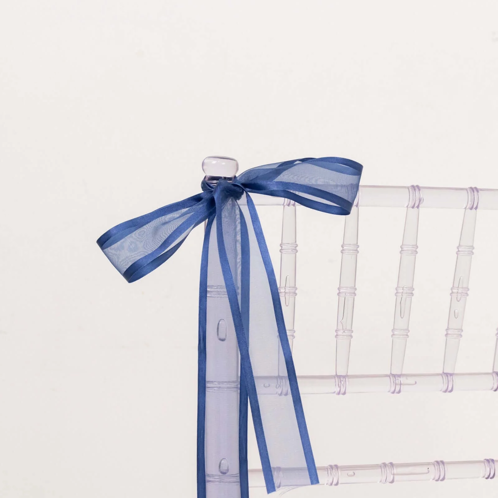 Navy Blue Sheer Organza Ribbon With Satin Edges 25 Yards 1.5" - Image 8