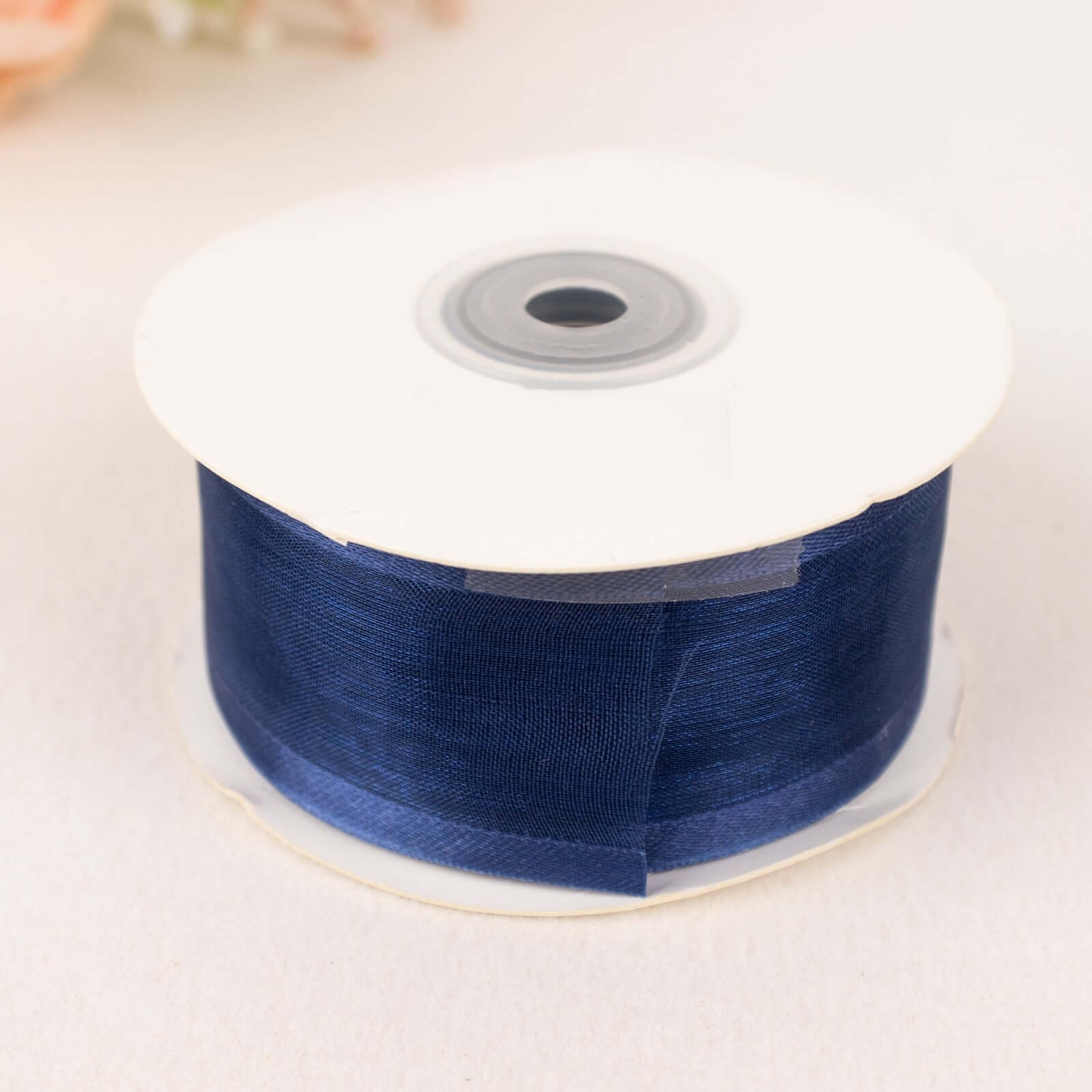 Navy Blue Sheer Organza Ribbon With Satin Edges 25 Yards 1.5" - Image 9