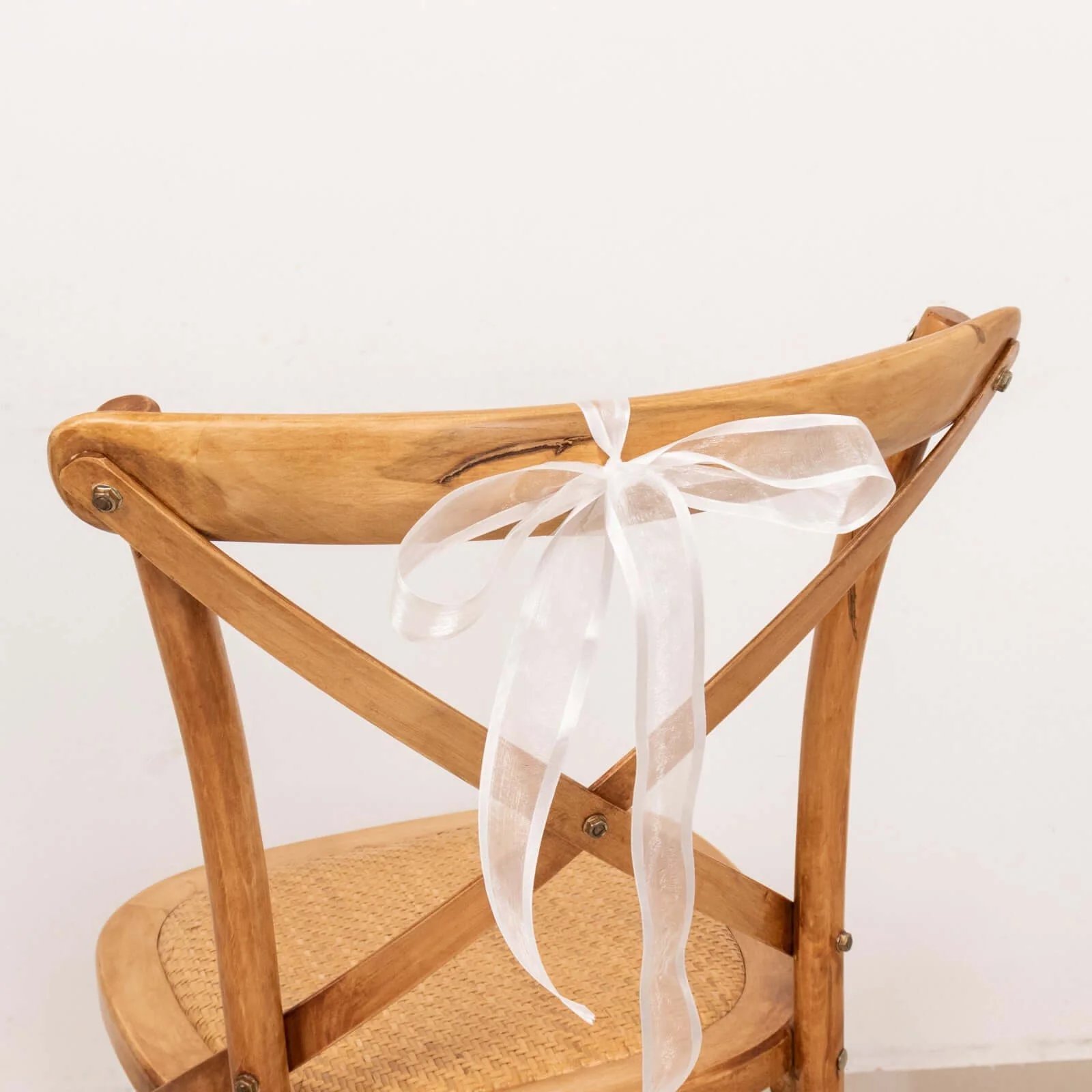 White Organza Ribbon With Satin Edges 25 Yards 1.5" - Image 2