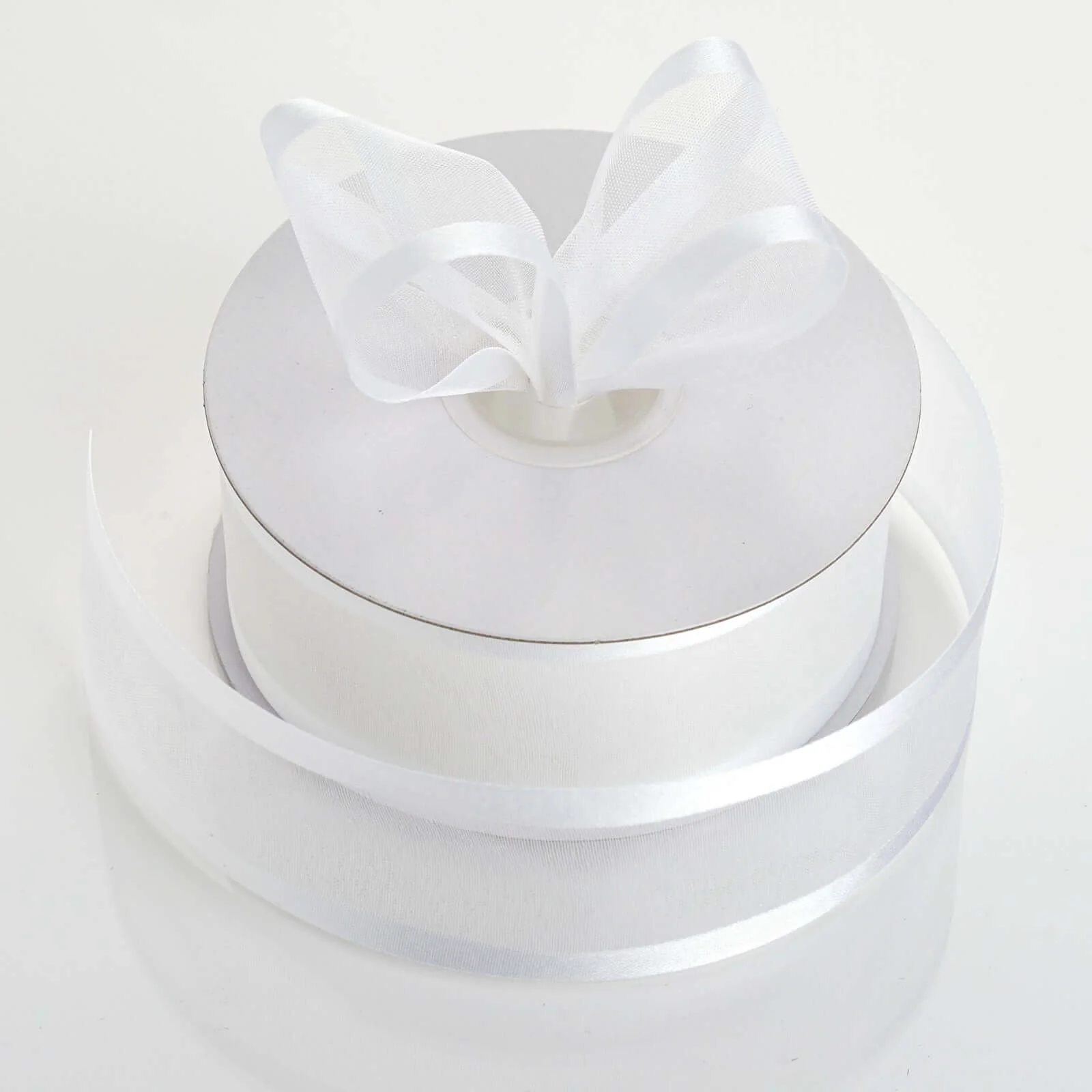 White Organza Ribbon With Satin Edges 25 Yards 1.5" - Image 8