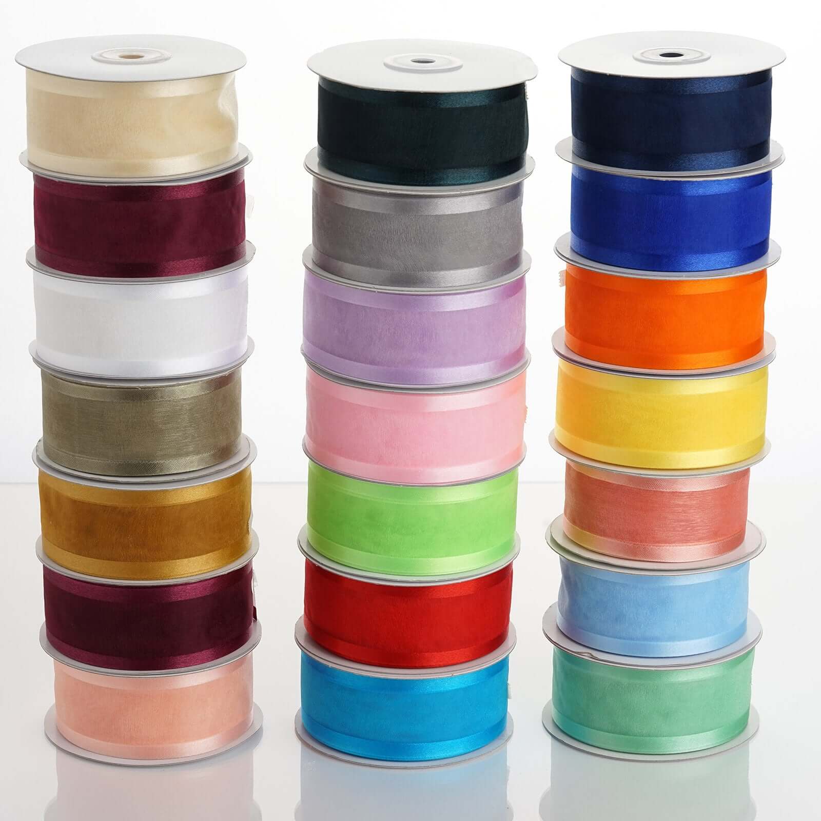 Blush Sheer Organza Ribbon With Satin Edges 25 Yards 1.5" - Image 6