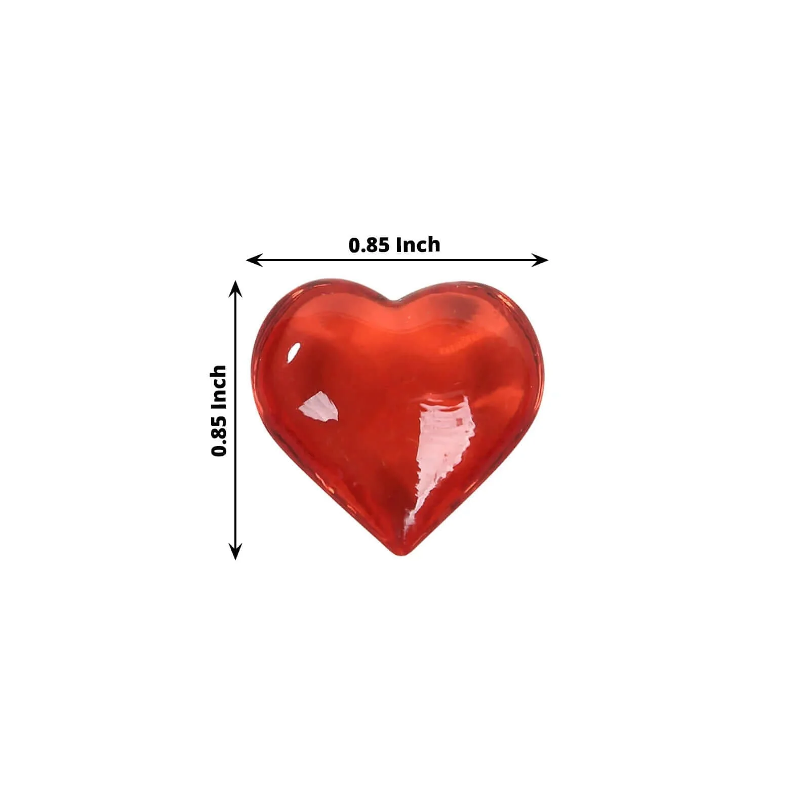 250 Pcs Red Acrylic Heart Diamond Gems Vase Fillers - Translucent Valentine's Day Ornaments & Table Scatters - Image 3