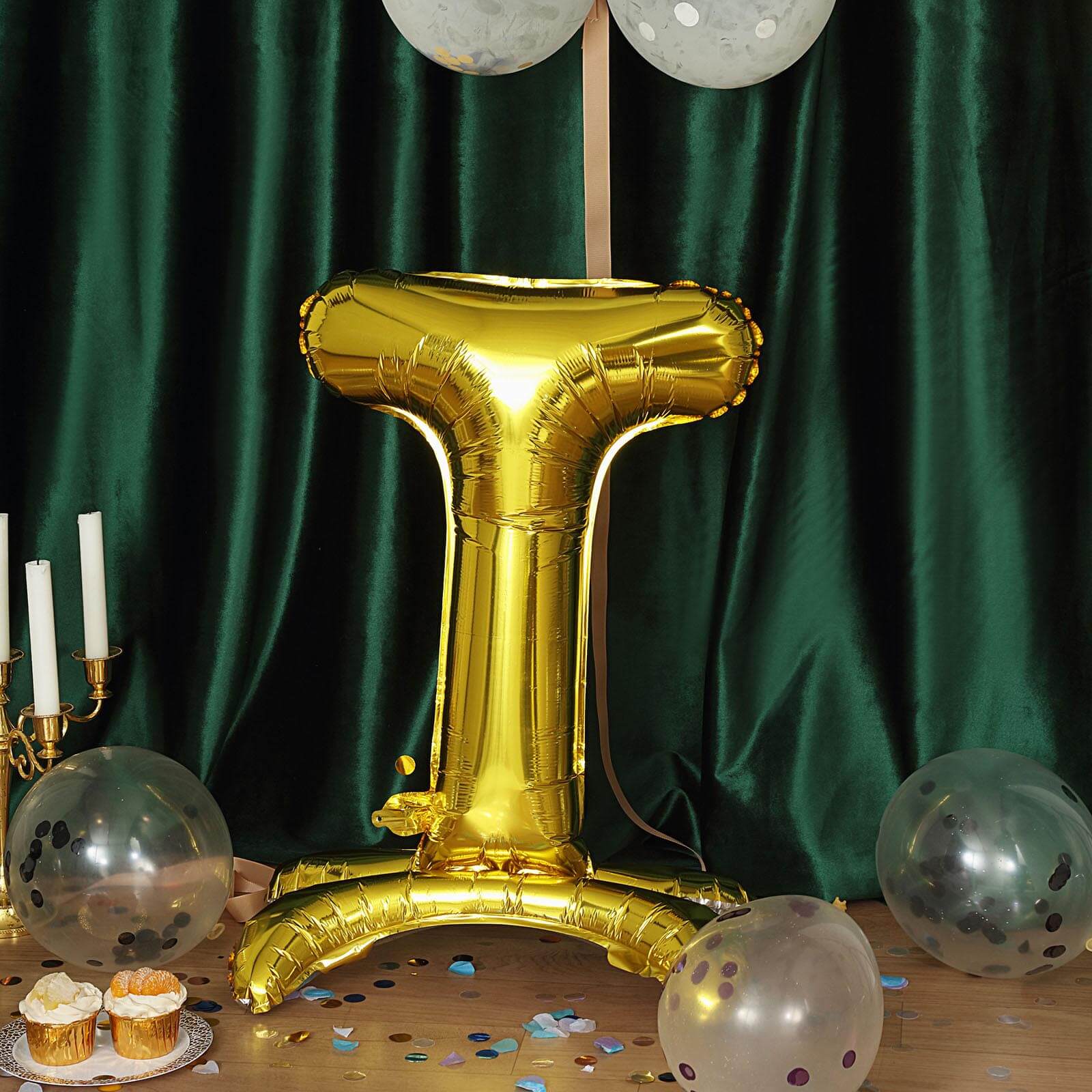 Gold Self Standing Helium/Air Mylar Foil Letter and Number Balloons 27" - Image 27