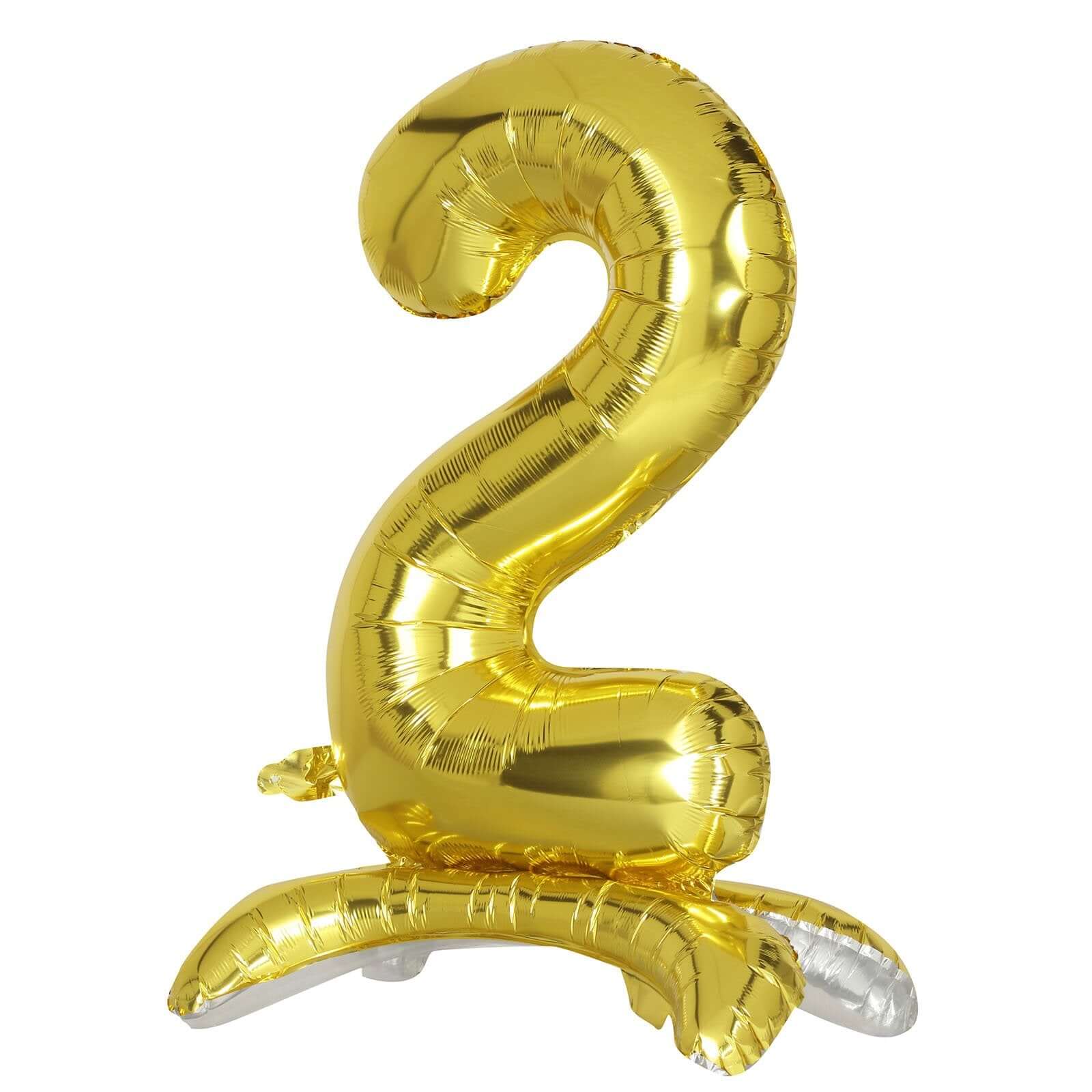 Gold Self Standing Helium/Air Mylar Foil Letter and Number Balloons 27" - Image 37