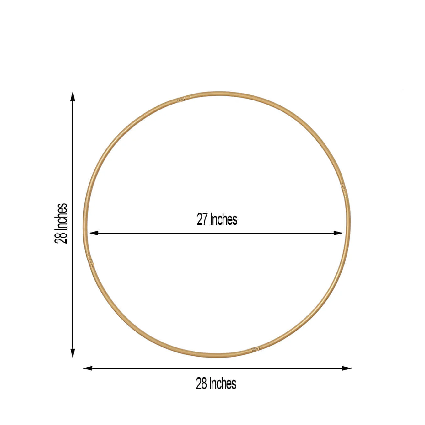 Gold Heavy Duty Metal Hoop Wreath, Floral Hoop 28" - Image 3