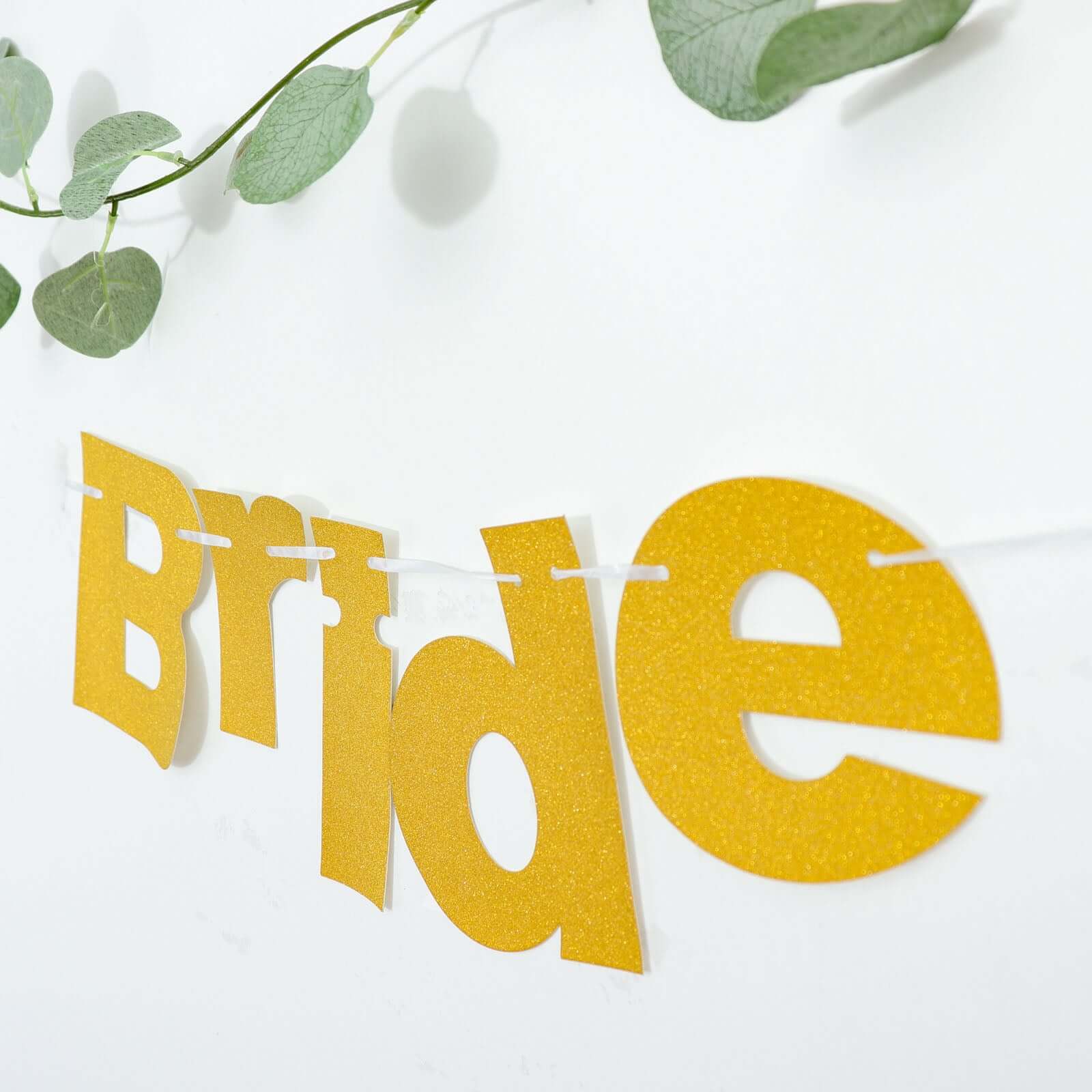 Gold Glittered Bride To Be Paper Hanging Bridal Shower Garland Banner, Bachelorette Party Banner 3.5ft - Image 13