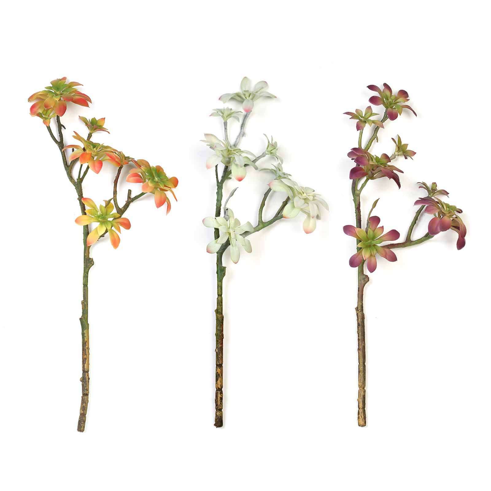 3 Pack Assorted Artificial Aeonium Spray Succulent Air Plants 18" - Image 11