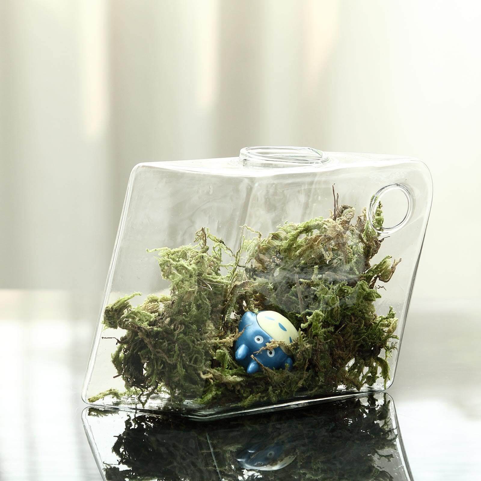 3-Pack Glass Wall Vase Rhombus Design Hanging Indoor Planters - Stylish Wall Mounted Terrariums for Home Decor - Image 23