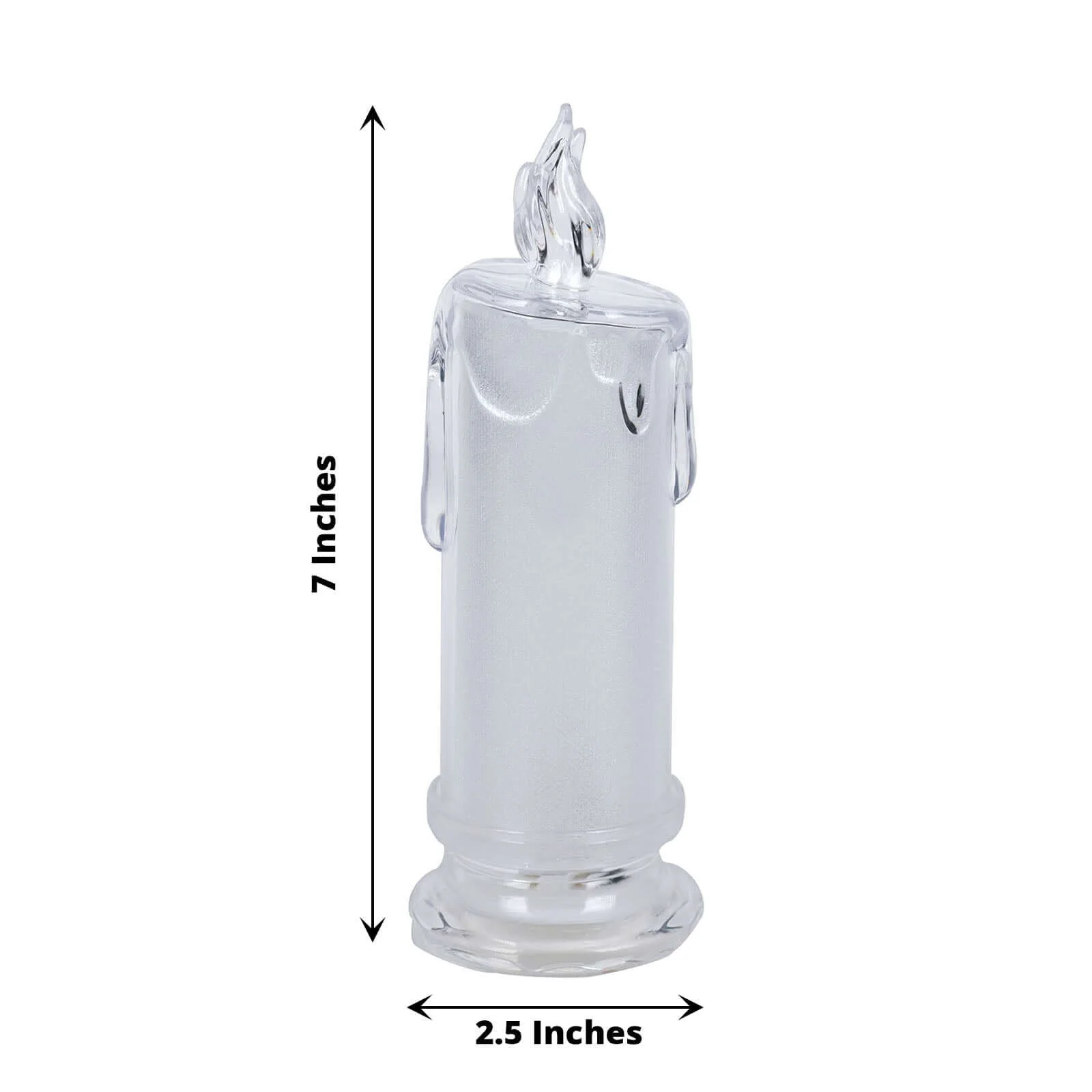 3-Pack LED Tea Light Candles Warm White 7" - Flameless Battery Operated Candle Lamp - Image 3