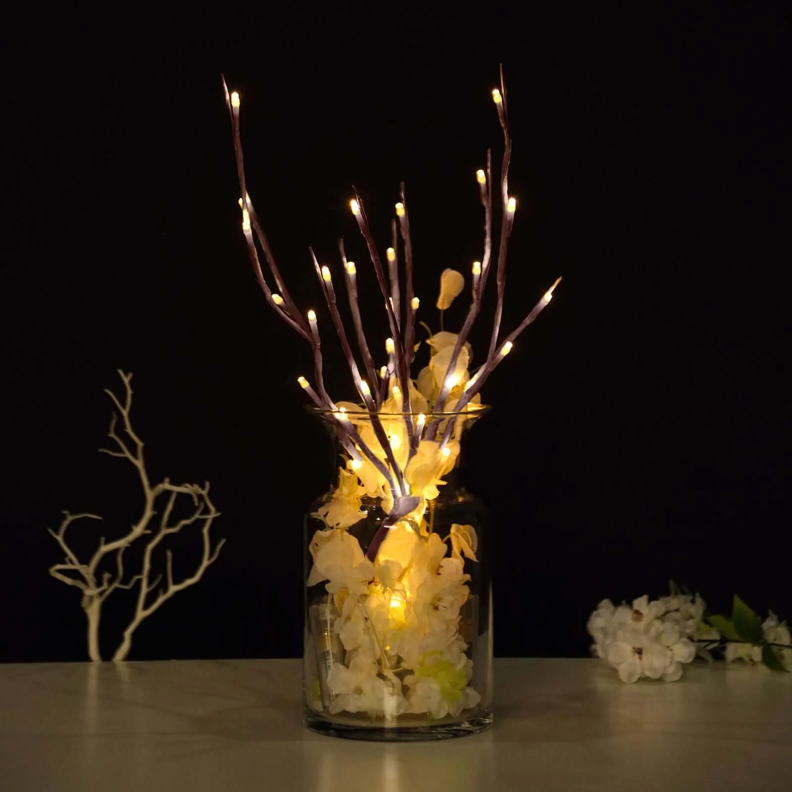 3-Pack LED Tree Twig Lights 28.5" Brown - Artificial Warm White Lighted Branches With 60 Bright LED Bulbs - Image 13