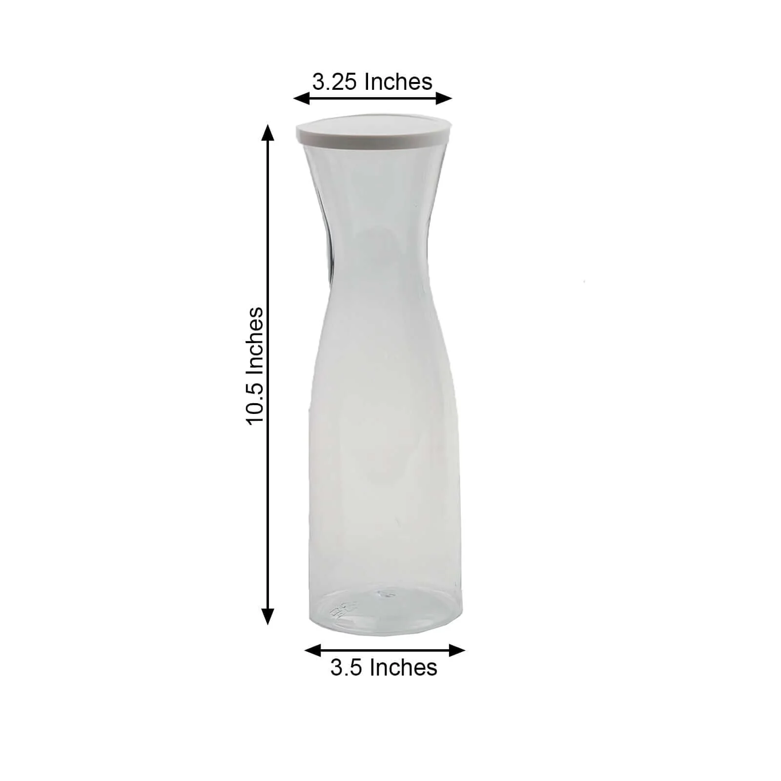 3-Pack Plastic Carafes with Lids 34oz Clear - Washable Reusable Juice Pitcher Water Jar for Home & Event Use - Image 3