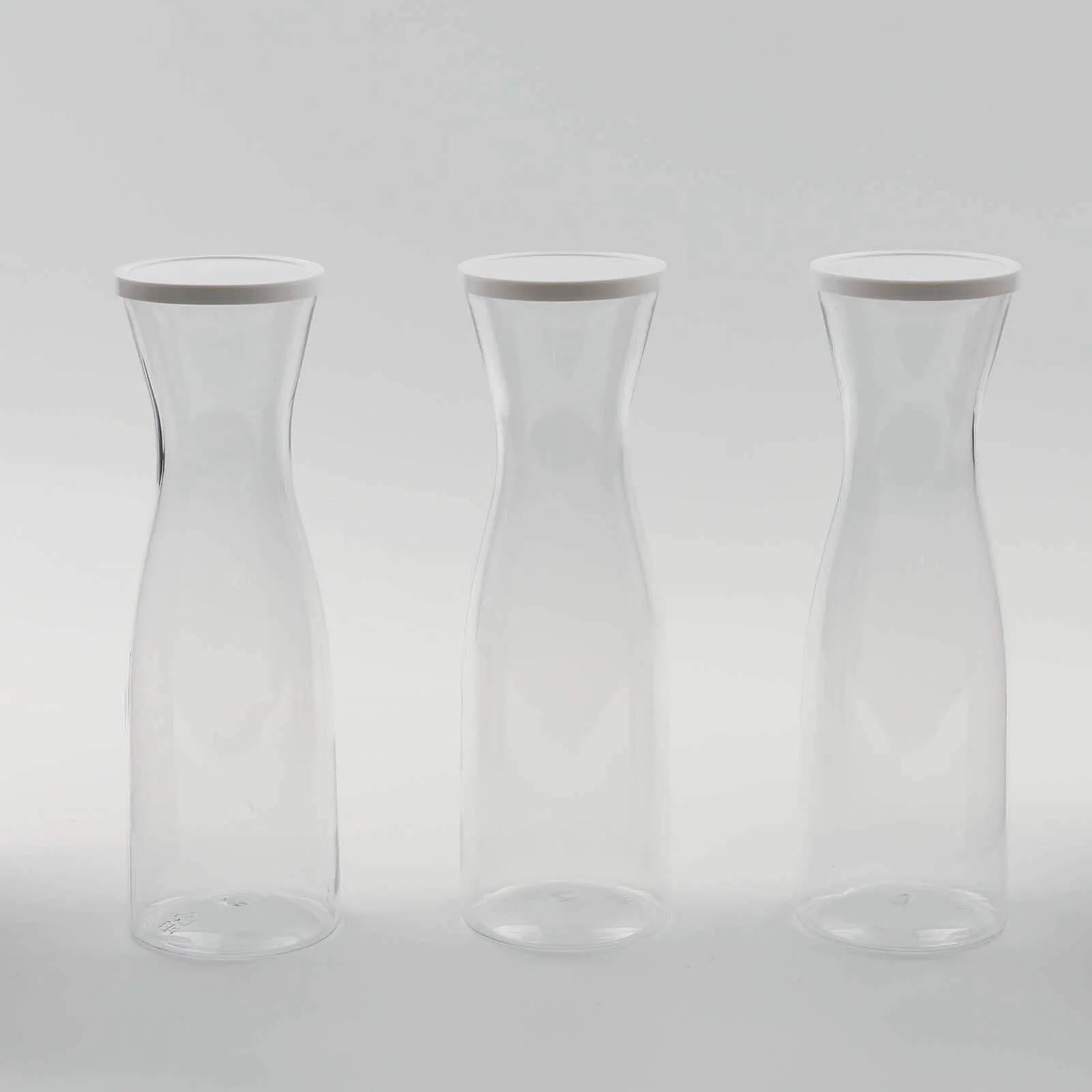 3-Pack Plastic Carafes with Lids 34oz Clear - Washable Reusable Juice Pitcher Water Jar for Home & Event Use - Image 6