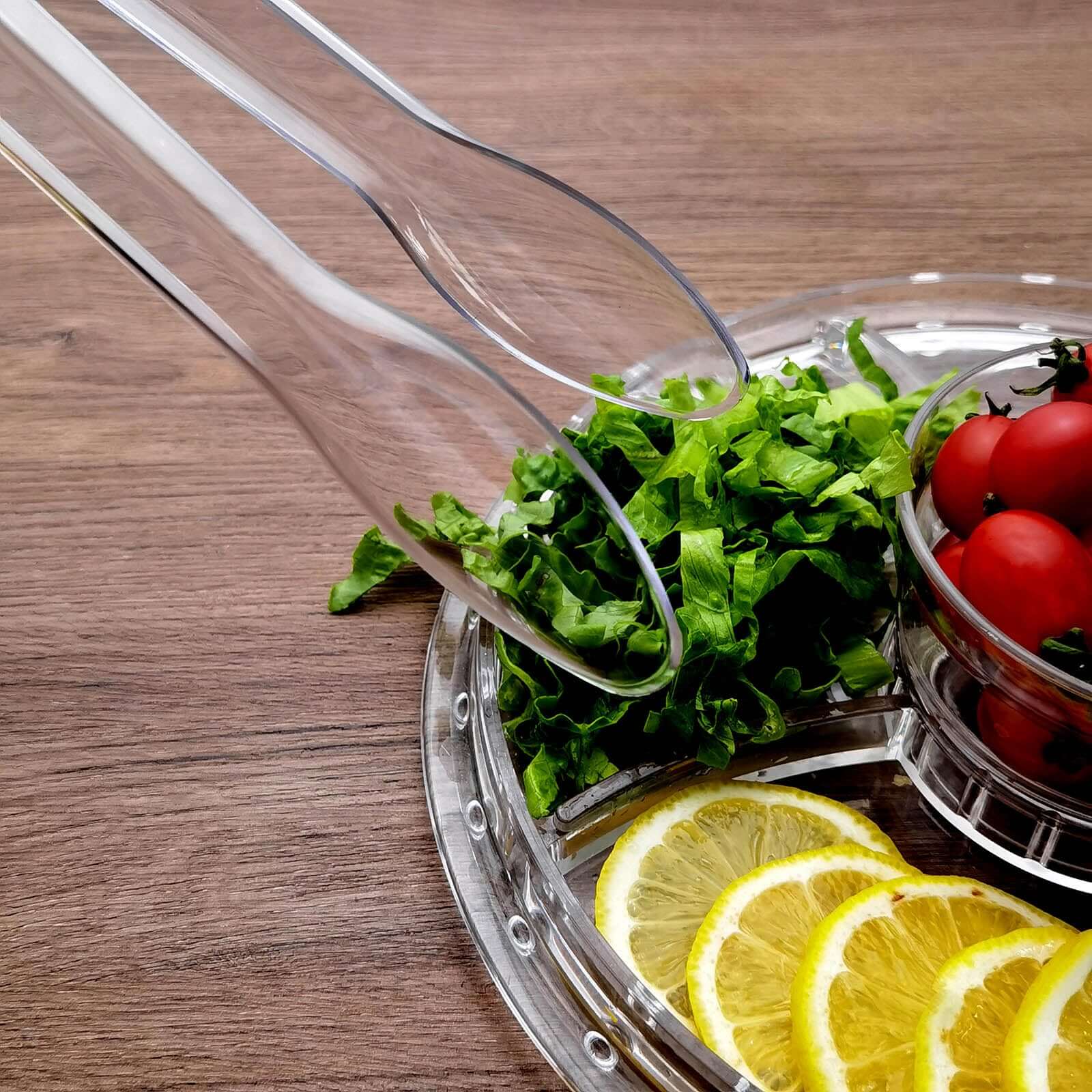 3-Pack Plastic Serving Tongs 12" Clear - Multipurpose Disposable Food Service Tongs for Catering & Events - Image 6