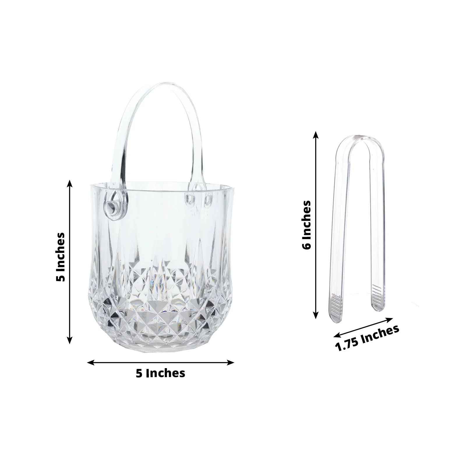 3-Pack Plastic Small Ice Buckets - Image 3