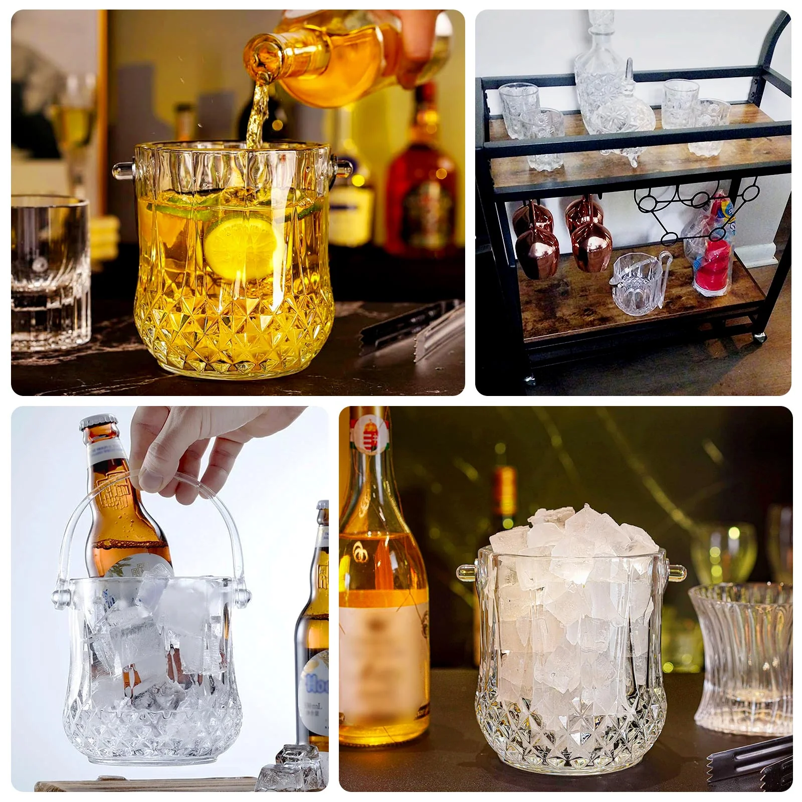 3-Pack Plastic Small Ice Buckets - Image 6