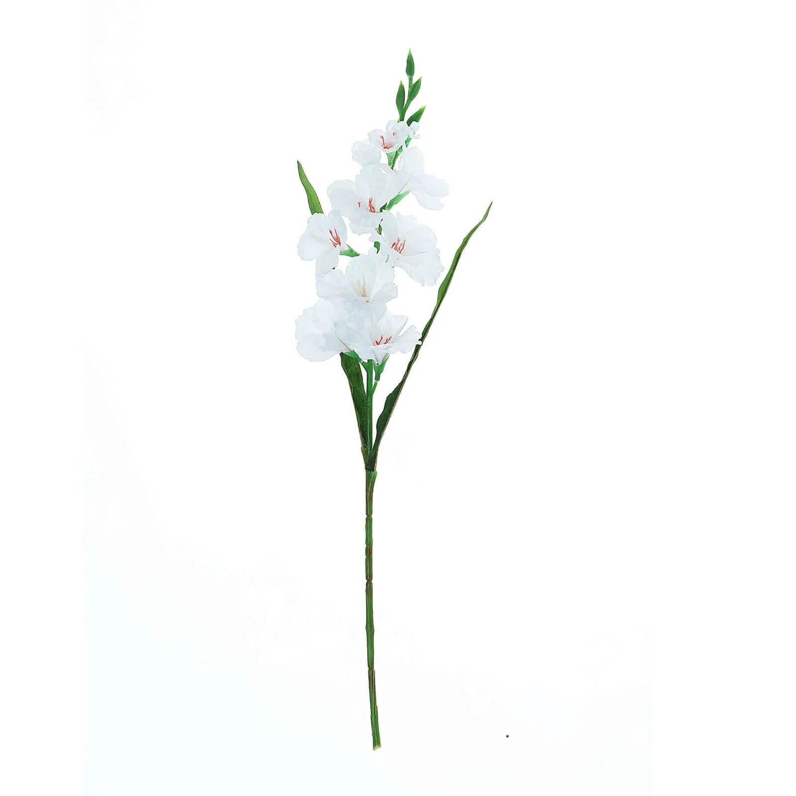 3 Stems White Artificial Silk Gladiolus Flower Spray Bush 36" Tall - Image 7
