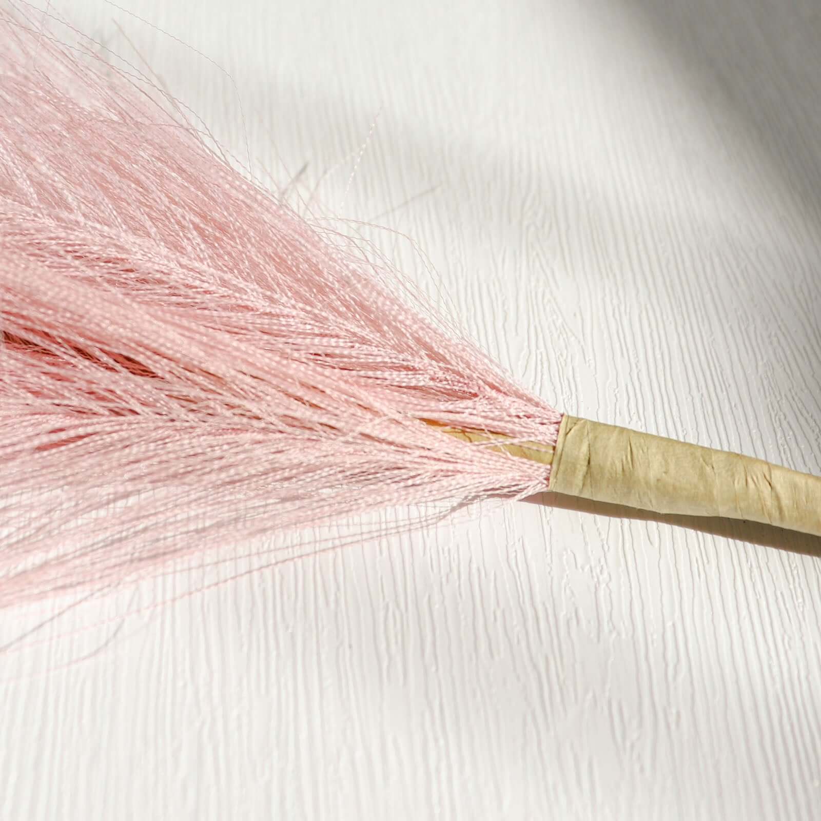 3 Stems Artificial Pampas Grass Decor 44" Dusty Rose - Fluffy Faux Ornamental Grass Branches - Image 13
