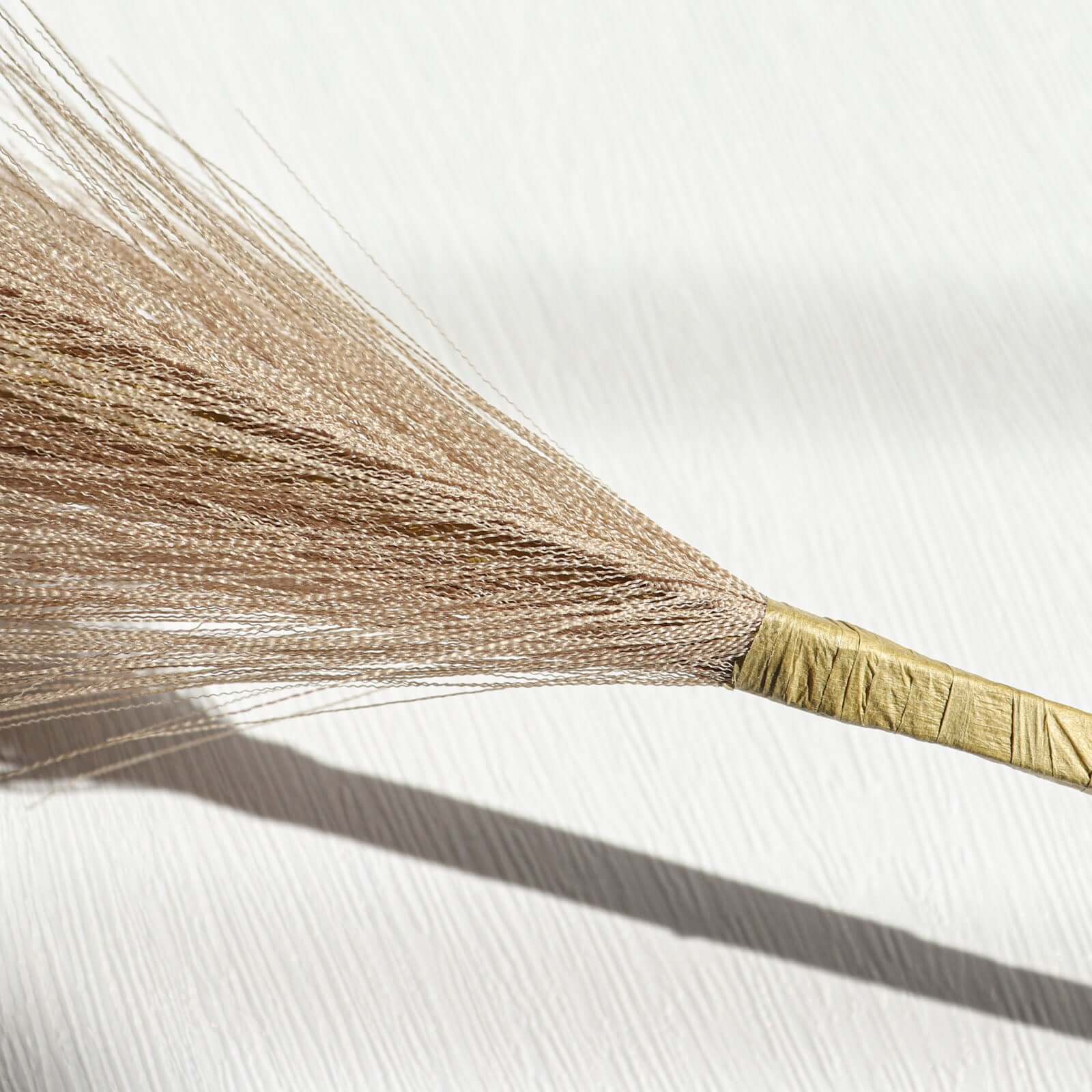 3 Stems Artificial Pampas Grass Decor 44" Taupe - Fluffy Faux Ornamental Grass Branches - Image 9