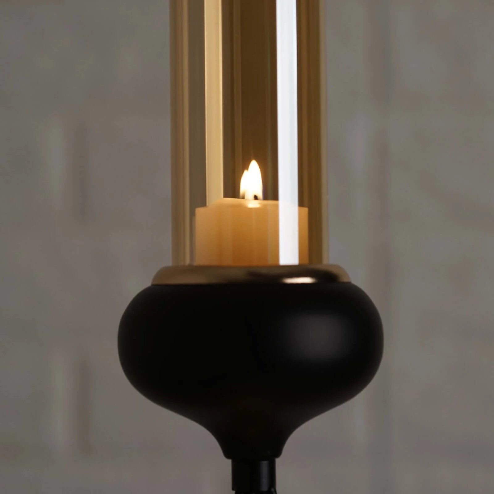 3-Tier Black Geometric Candle Holder 28" Tall with Amber Glass Votives & Gold Trim - Sleek Centerpiece Decor for Tables & Events - Image 13