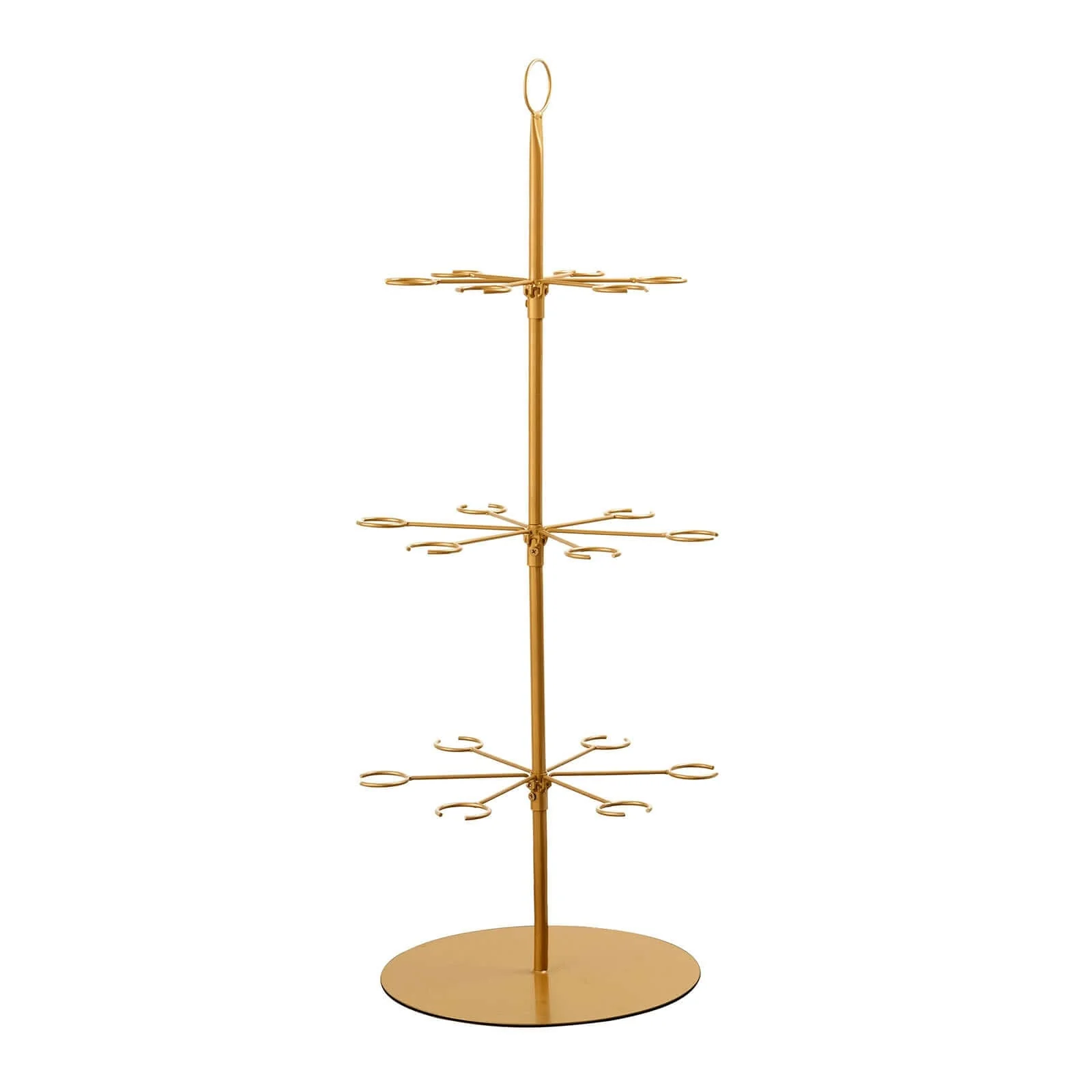 3-Tier Champagne Glass Holder Tower 33" Gold, Stable Metal Flute Display Rack Cocktail Tree Stand for Stylish Drink Presentation - Image 8