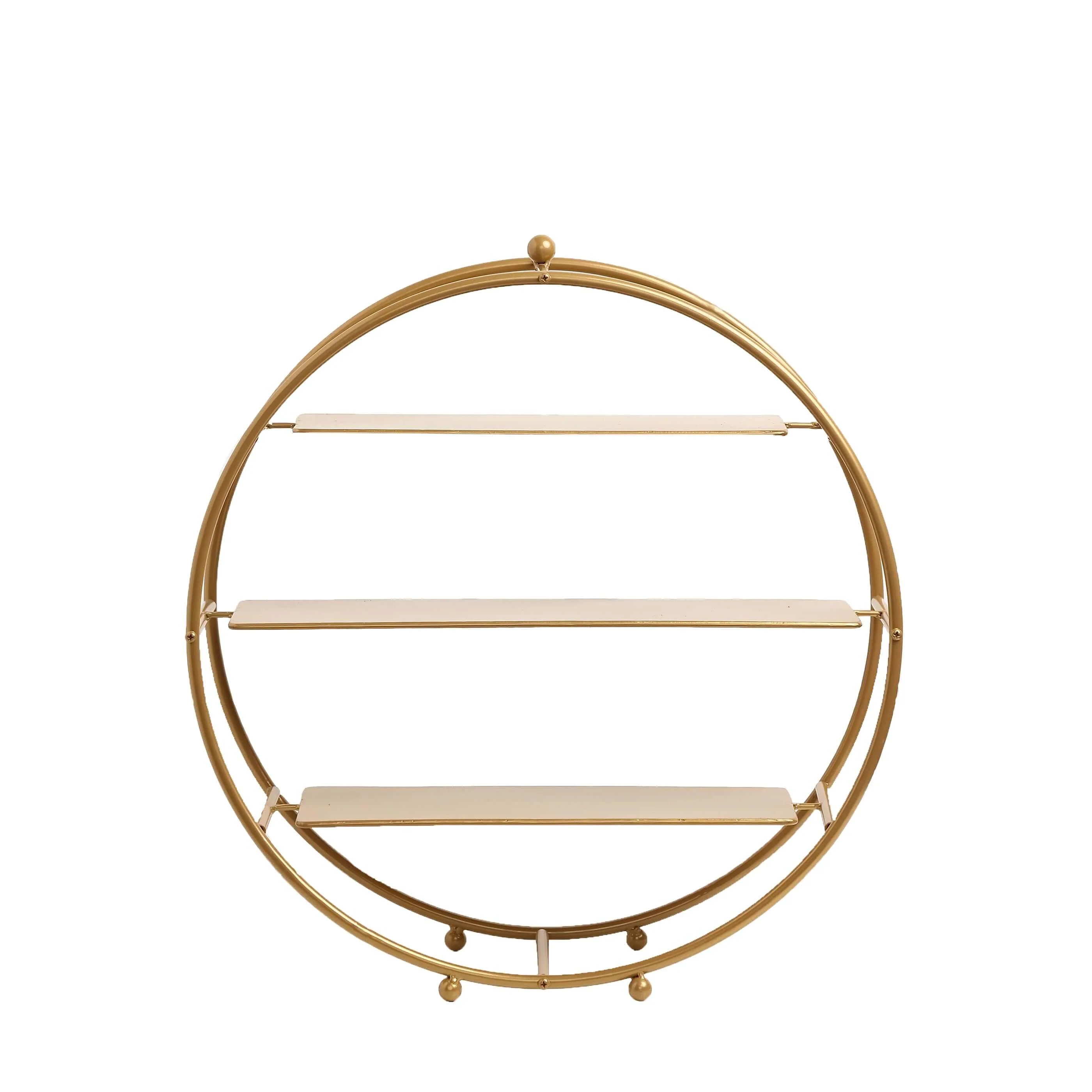 3-Tier Metal Round Cupcake Stand 21" Matte Gold - Durable Contemporary Dessert Holder Appetizer Display for Upscale Events Banquets & Gatherings - Image 8