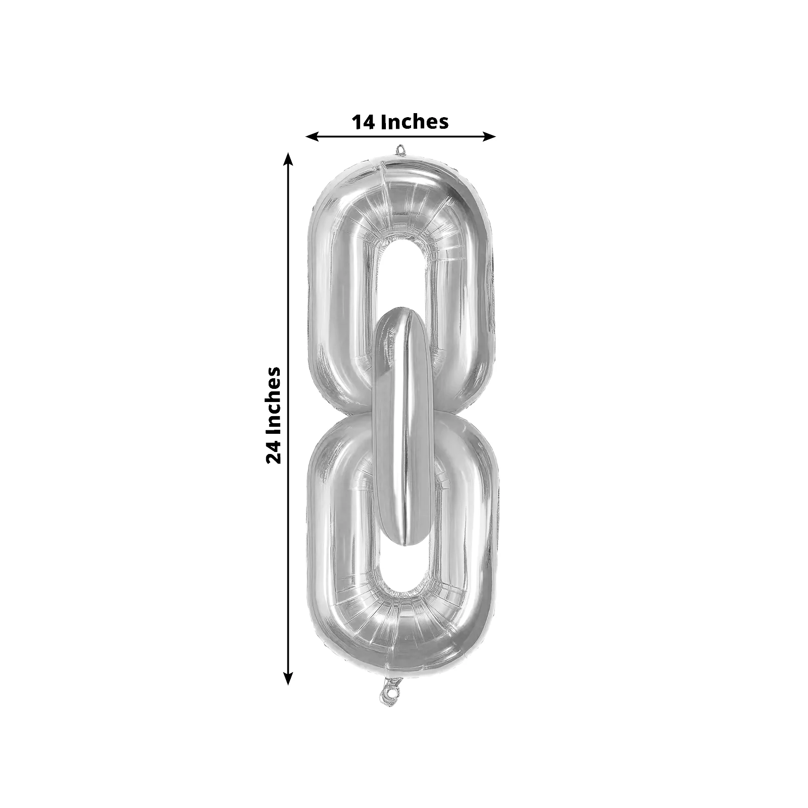 30 Pack 24" Silver Chain Foil Balloons – 90s Hip Hop Party Decorations – Jumbo Link Balloons for Arches & Backdrops Up to 44ft Long Foil Mylar Balloons - Image 3