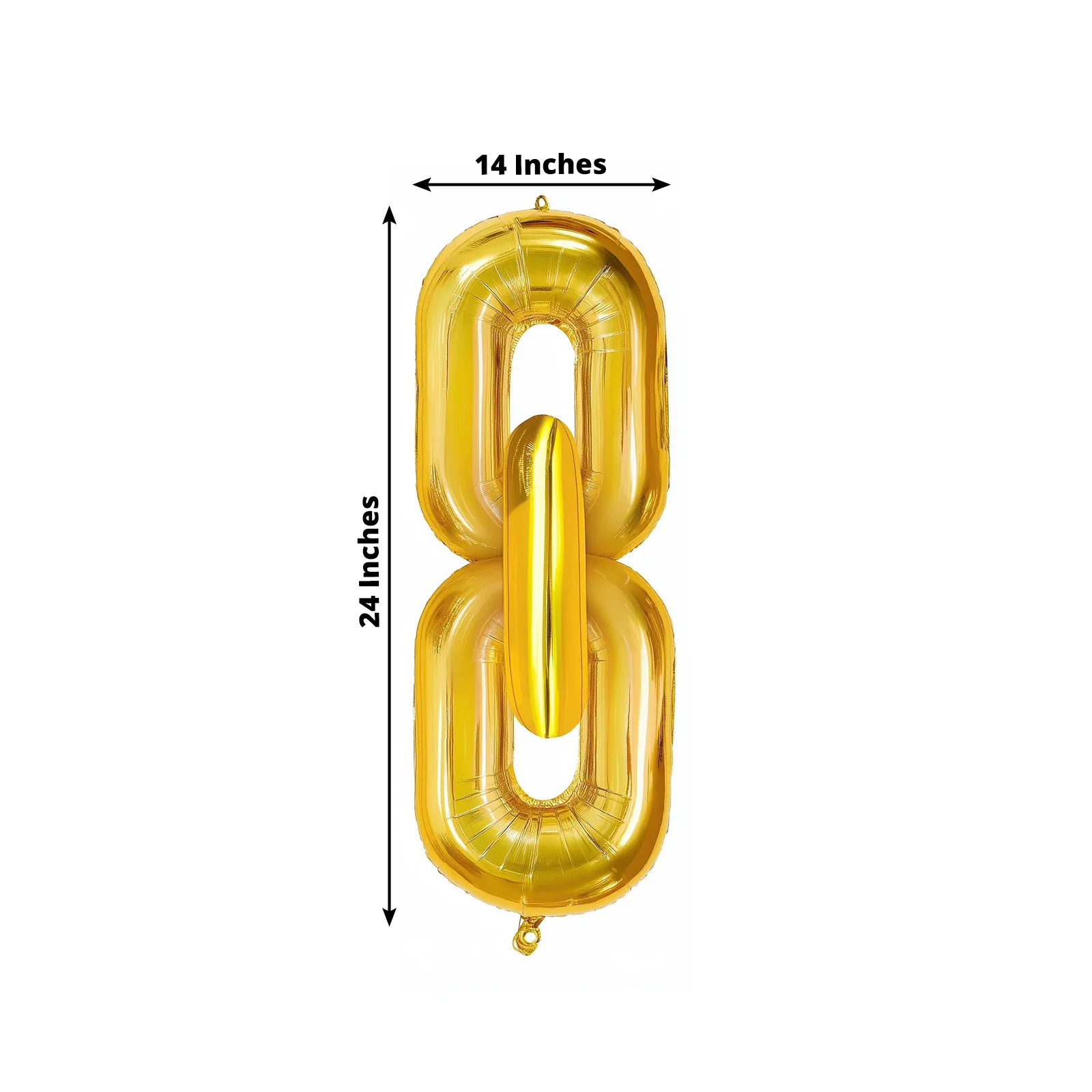 30 Pack 24" Gold Chain Foil Balloons – 90s Hip Hop Party Decorations – Jumbo Link Balloons for Arches & Backdrops Up to 44ft Long Foil Mylar Balloons - Image 3