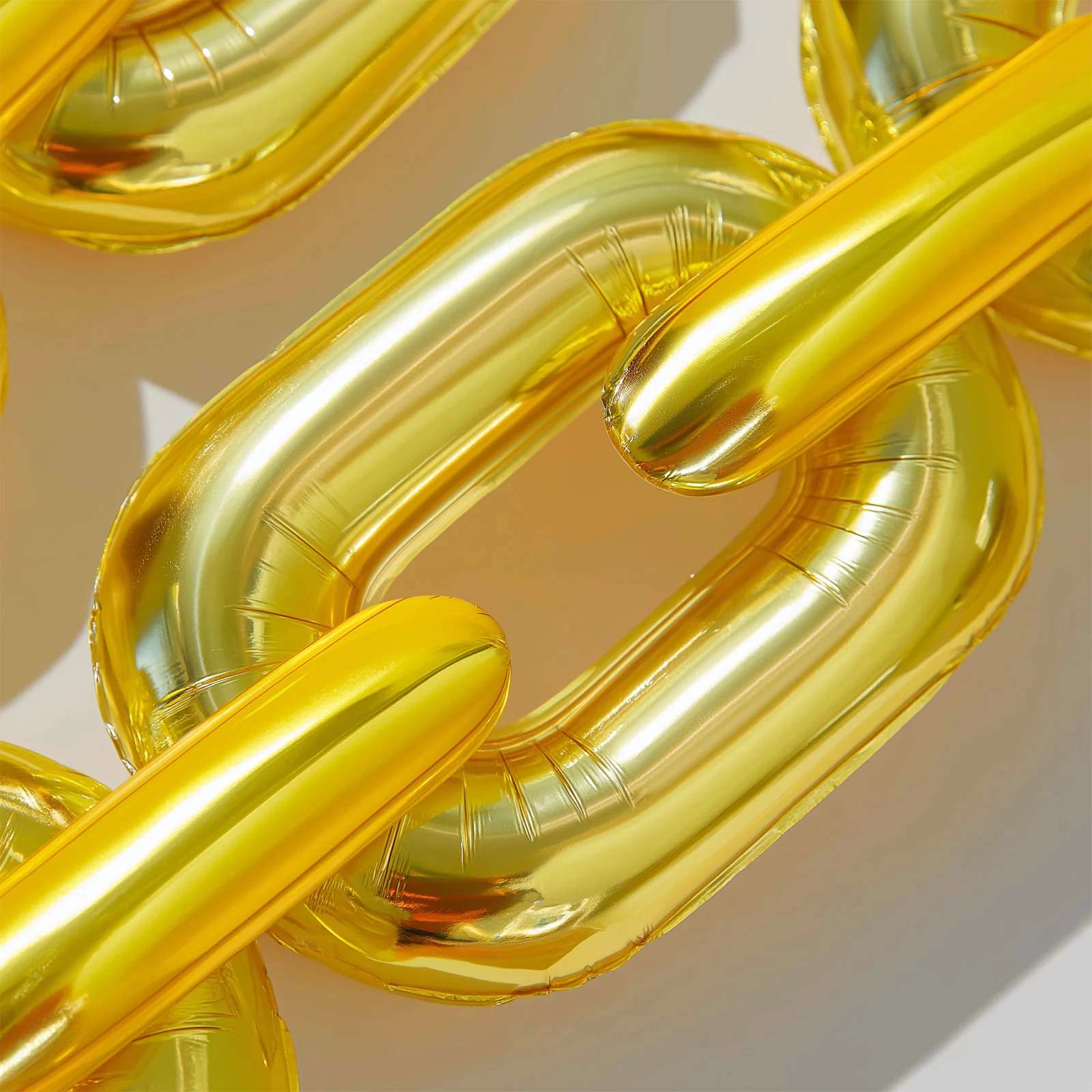 30 Pack 24" Gold Chain Foil Balloons – 90s Hip Hop Party Decorations – Jumbo Link Balloons for Arches & Backdrops Up to 44ft Long Foil Mylar Balloons - Image 8