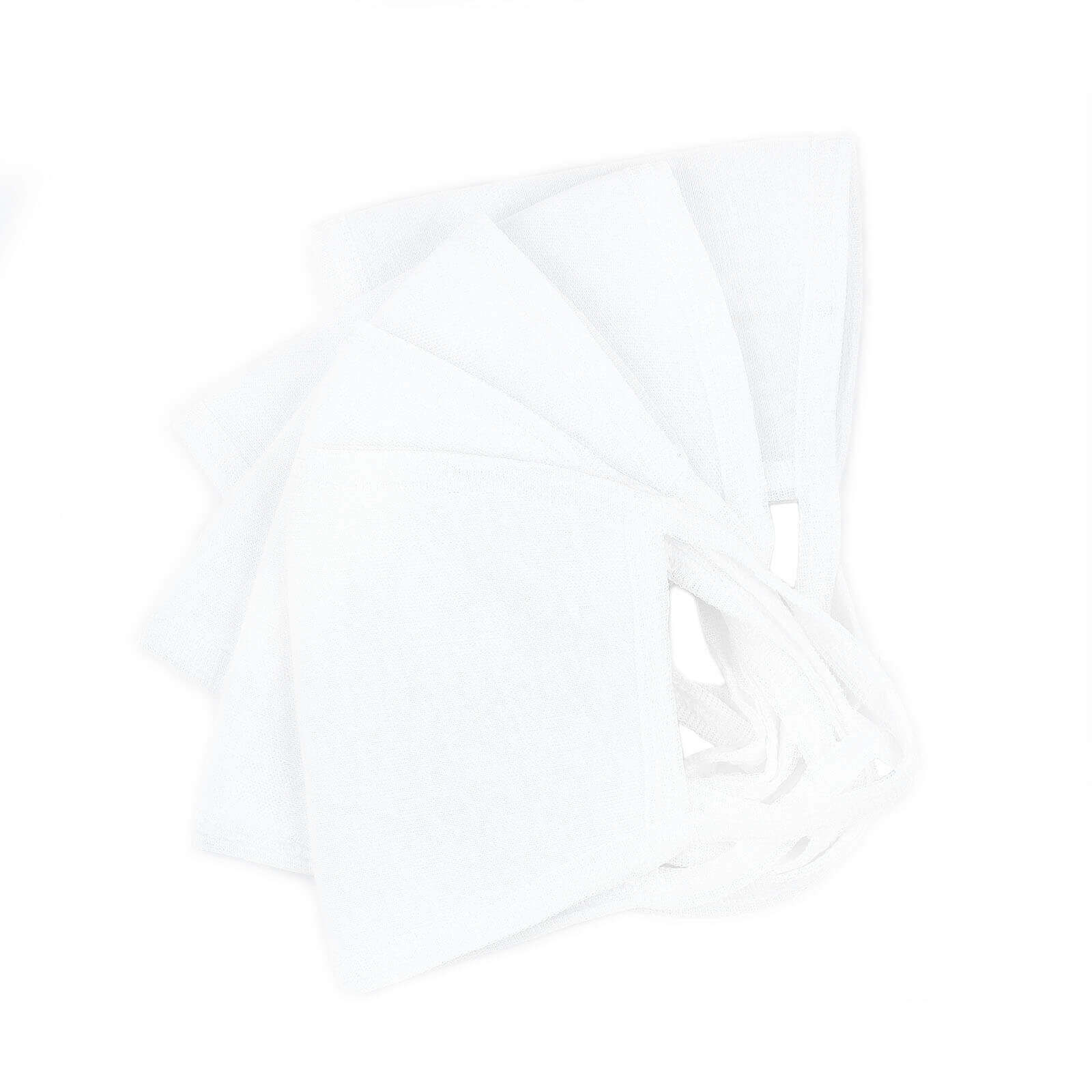 30 Pack White Cotton Face Mask, Reusable Fabric Masks With Soft Ear Loops 3 Ply - Image 20