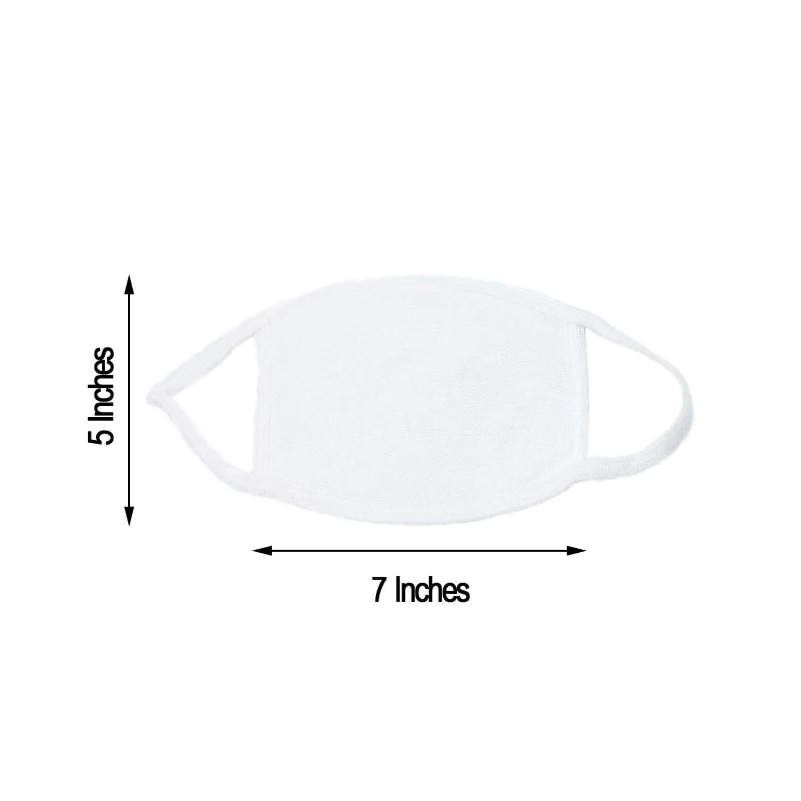 30 Pack White Cotton Face Mask, Reusable Fabric Masks With Soft Ear Loops 3 Ply - Image 3