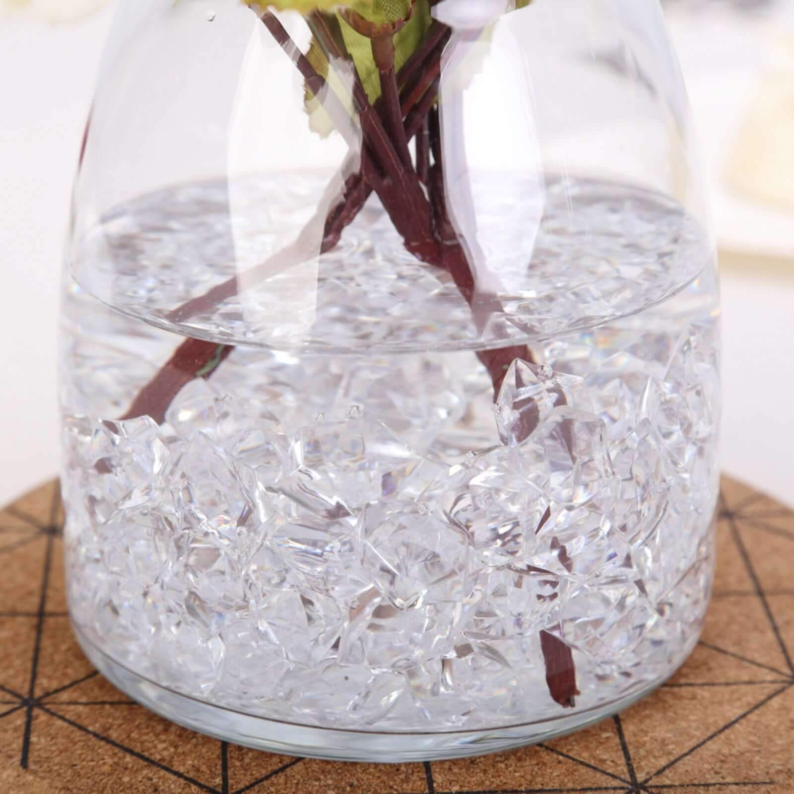 300 Pcs Clear Acrylic Ice Bead Vase Fillers Large - DIY Craft Crystals - Image 2