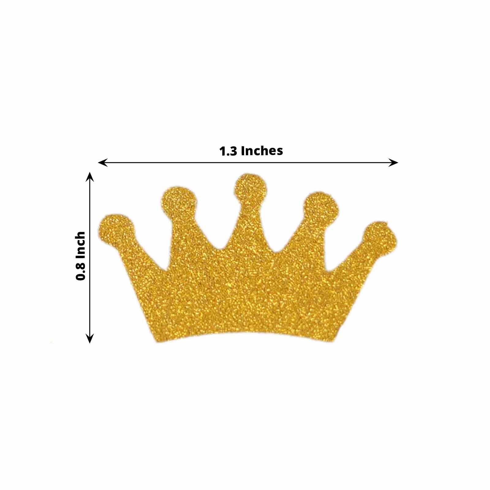 300 Pcs Glitter Princess Crown Paper Confetti Double-Sided Gold, Baby Shower Party Table Scatters - Decorative and Sparkling Design - Image 3