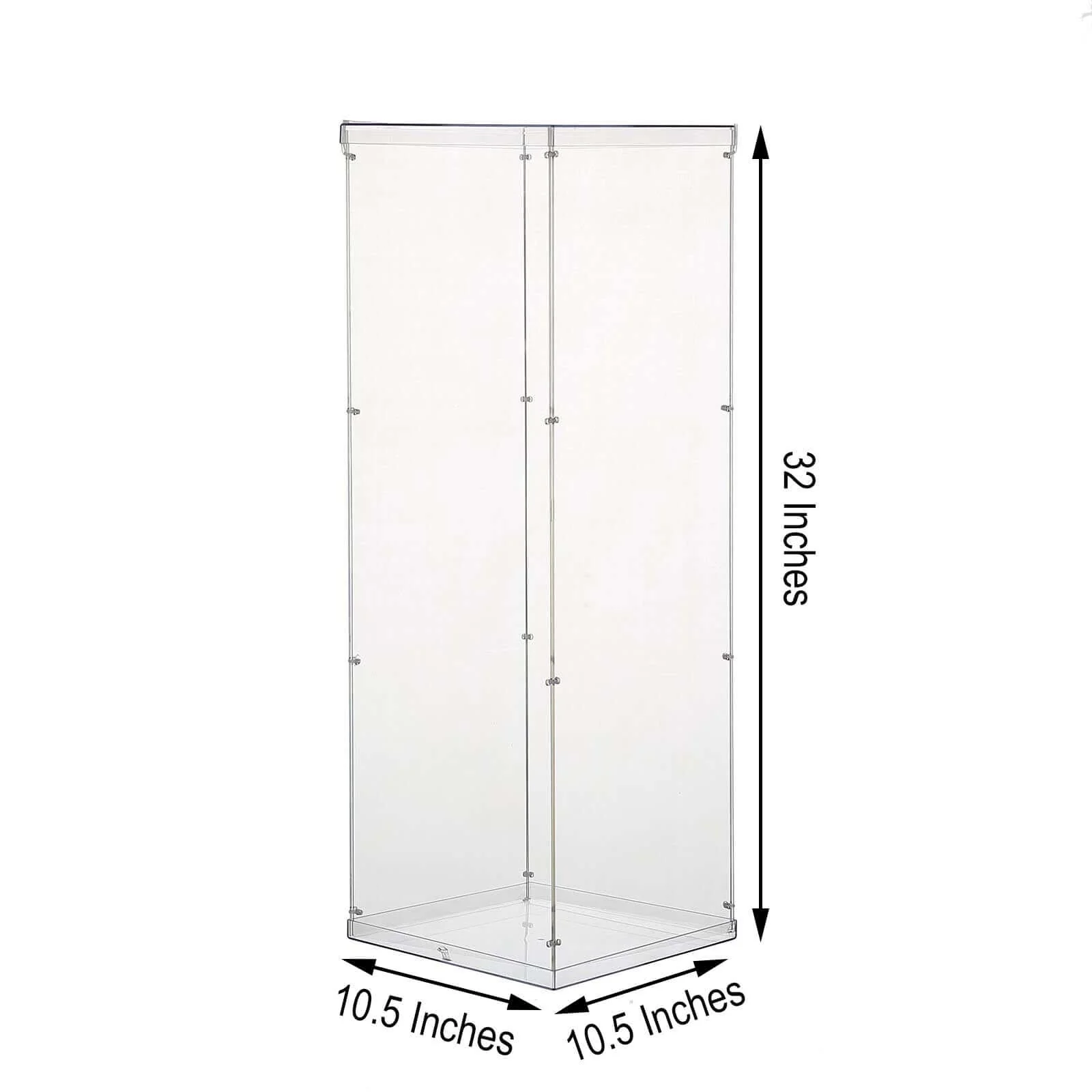 Clear Acrylic Pedestal Riser, Transparent Display Box with Interchangeable Lid and Base 32" - Image 3