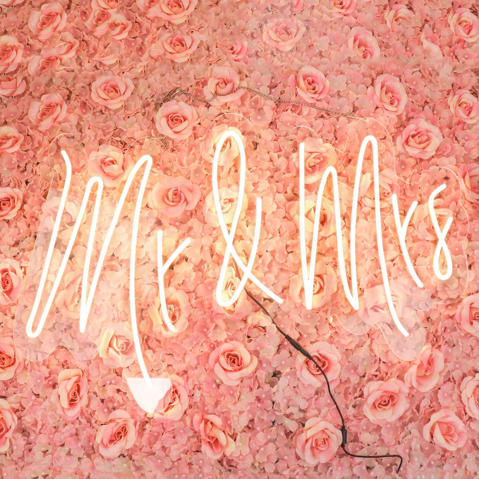 Mr and Mrs Neon Light Sign, LED Reusable Wall Décor Lights With 5ft Hanging Chain 33" - Image 10