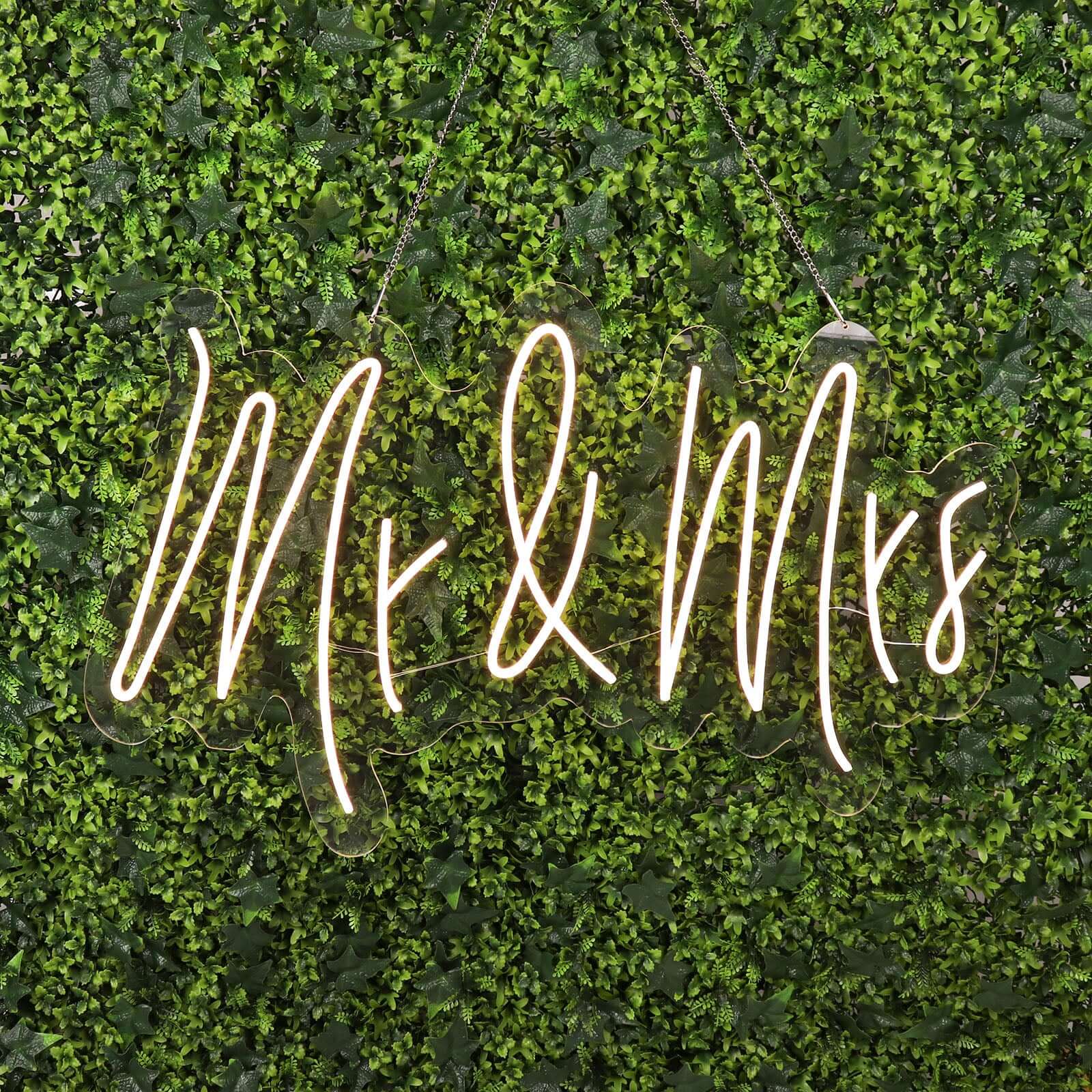 Mr and Mrs Neon Light Sign, LED Reusable Wall Décor Lights With 5ft Hanging Chain 33" - Image 6