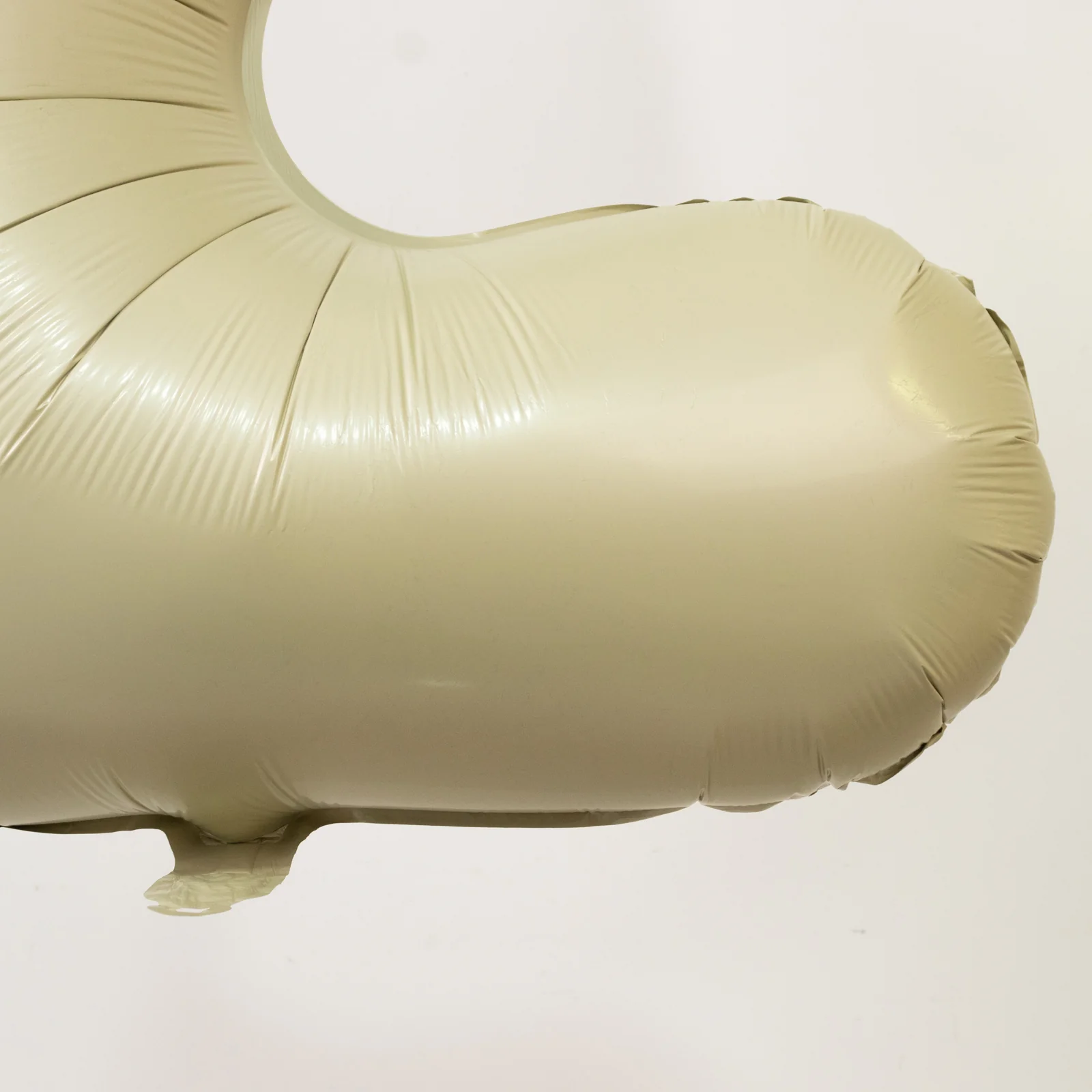 35" Matte Cream Number Balloons 0-9 – Large Mylar Foil Balloons, Air or Helium Fill - Image 3