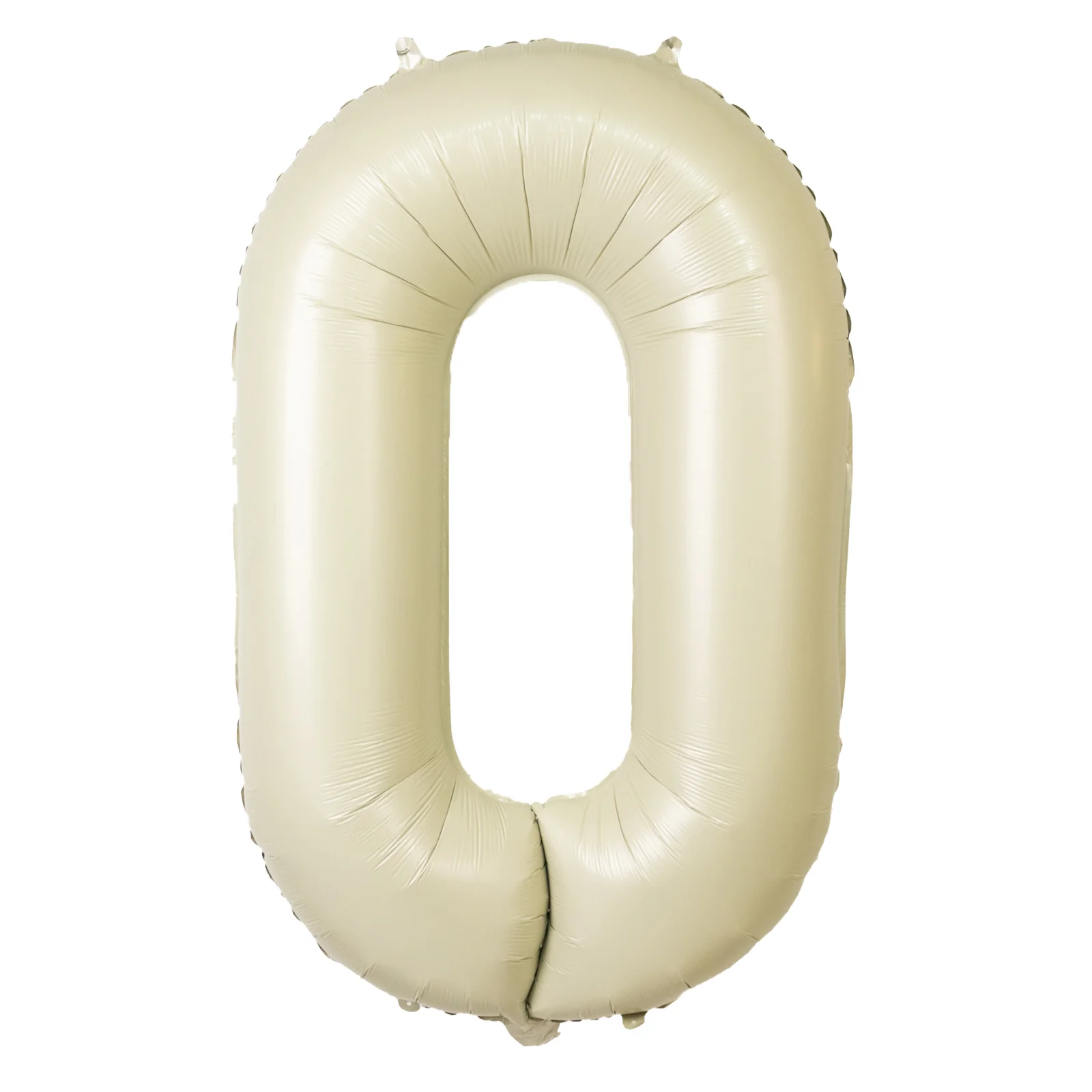 35" Matte Cream Number Balloons 0-9 – Large Mylar Foil Balloons, Air or Helium Fill - Image 8