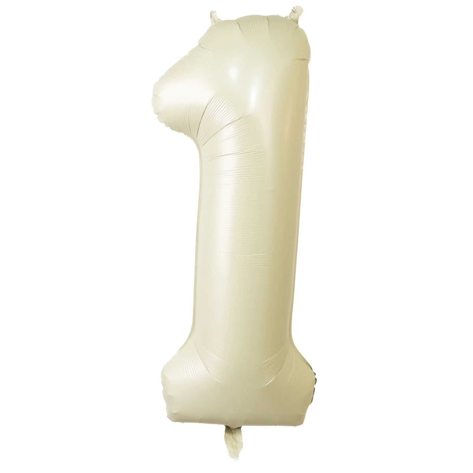 35" Matte Cream Number Balloons 0-9 – Large Mylar Foil Balloons, Air or Helium Fill - Image 9