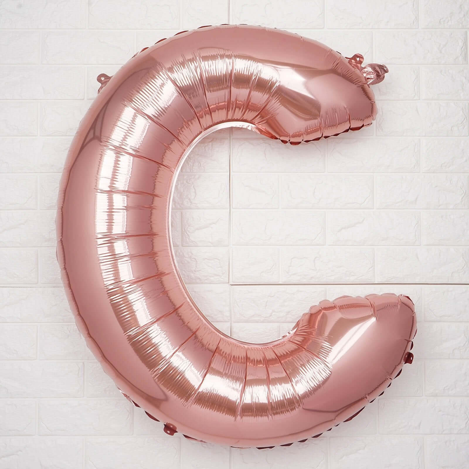 35" Rose Gold Letter and Number Balloons, Metallic Mylar Foil Helium Air Balloons - Image 7