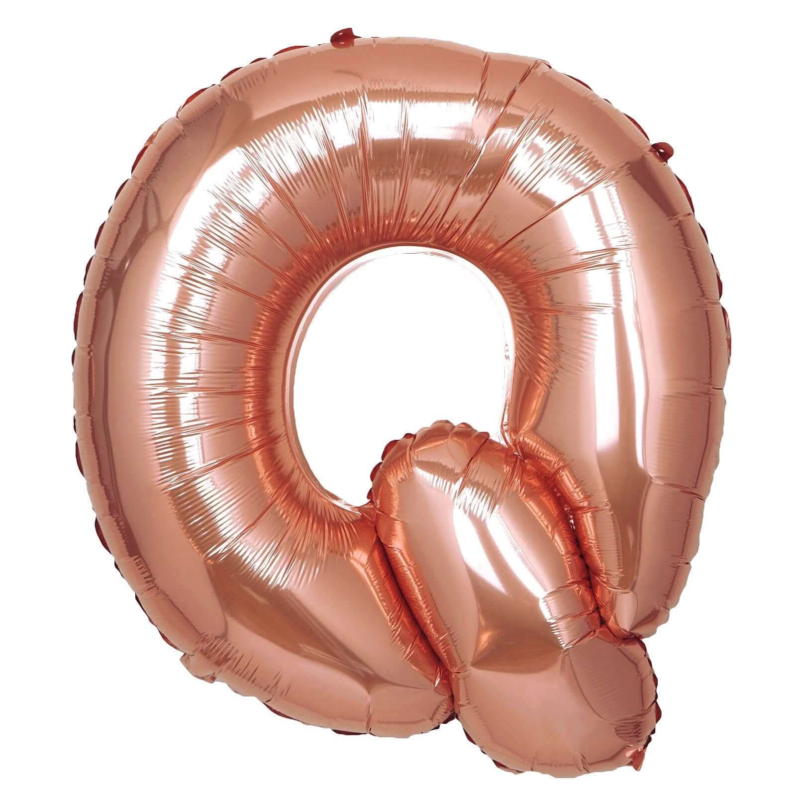 35" Rose Gold Letter and Number Balloons, Metallic Mylar Foil Helium Air Balloons - Image 19