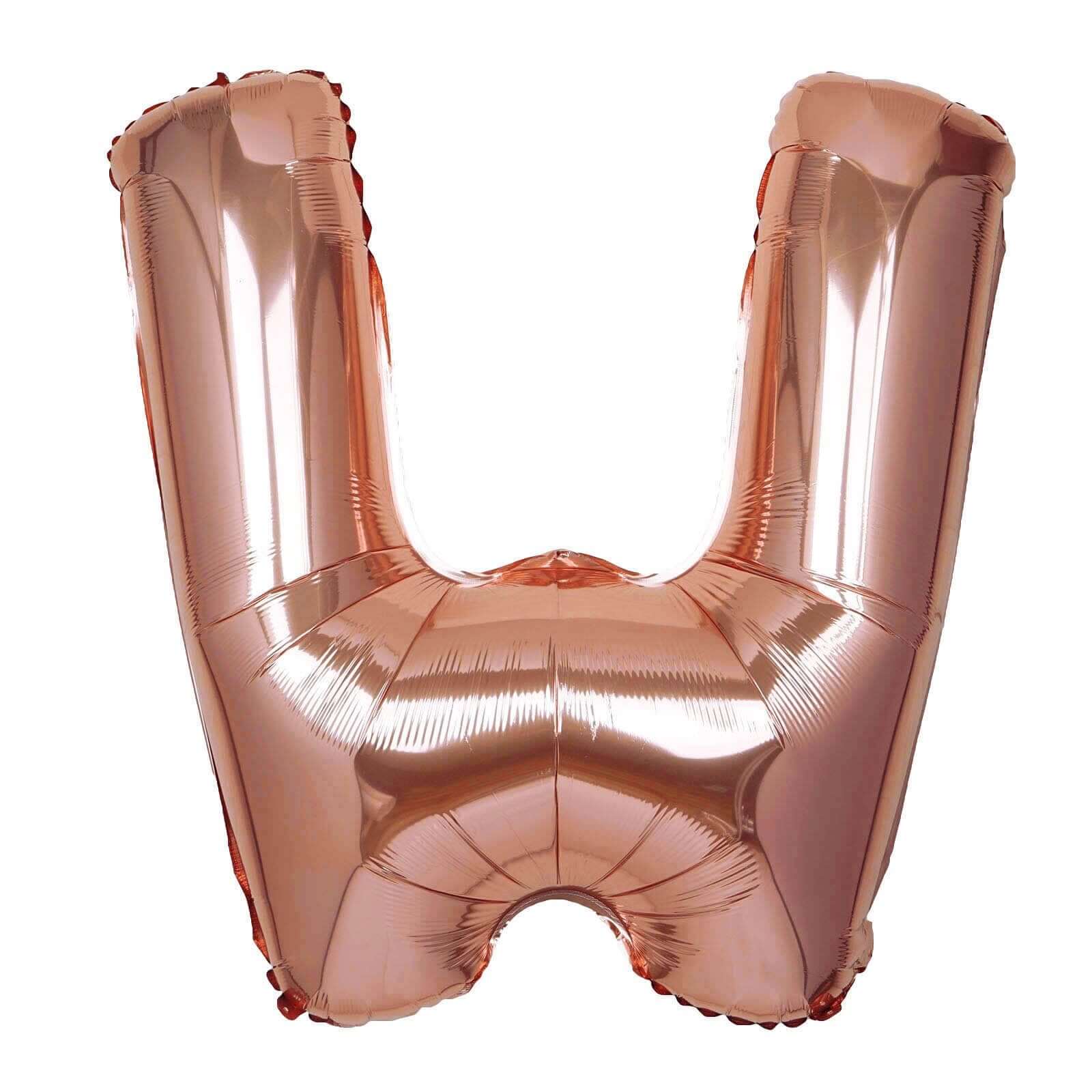 35" Rose Gold Letter and Number Balloons, Metallic Mylar Foil Helium Air Balloons - Image 25