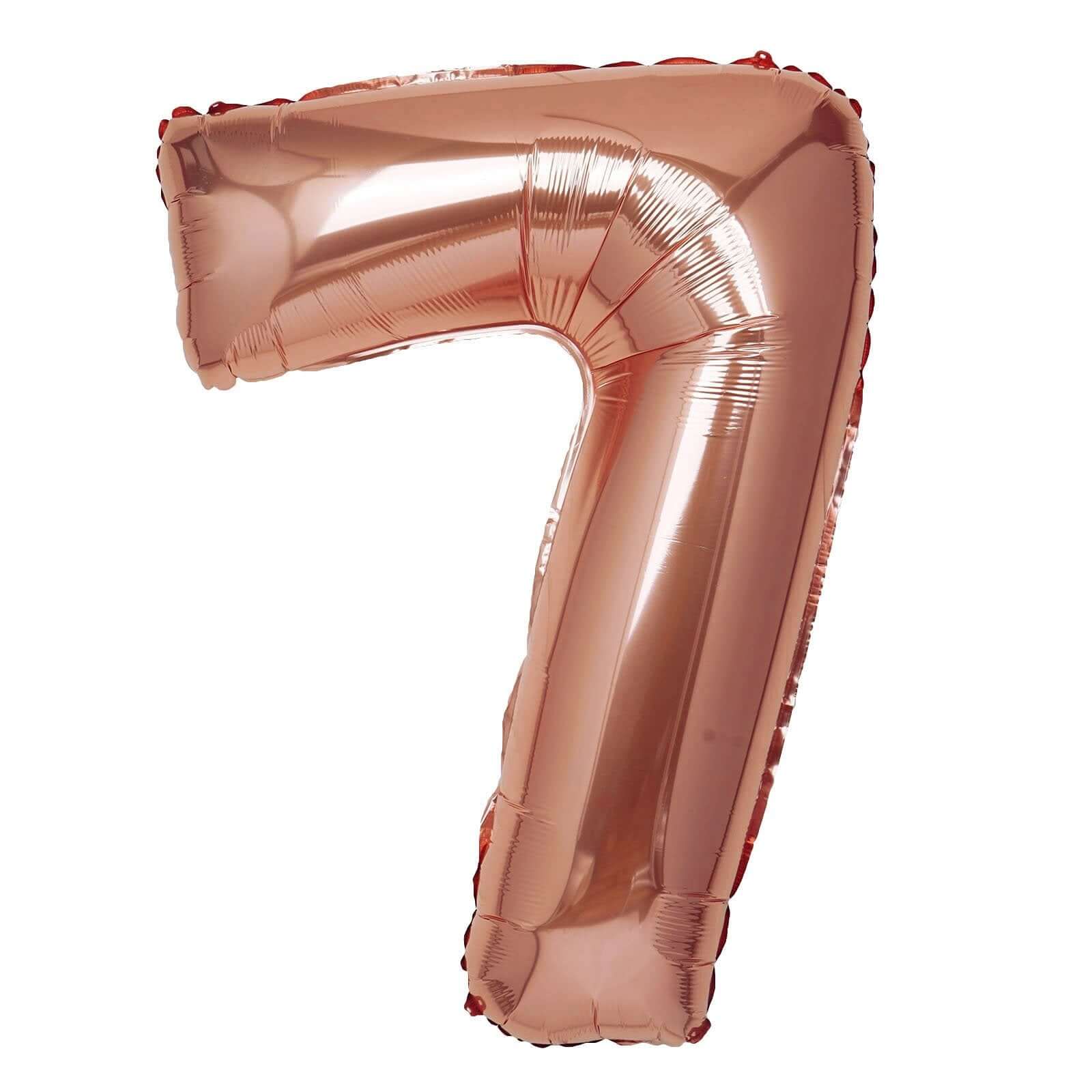 35" Rose Gold Letter and Number Balloons, Metallic Mylar Foil Helium Air Balloons - Image 36