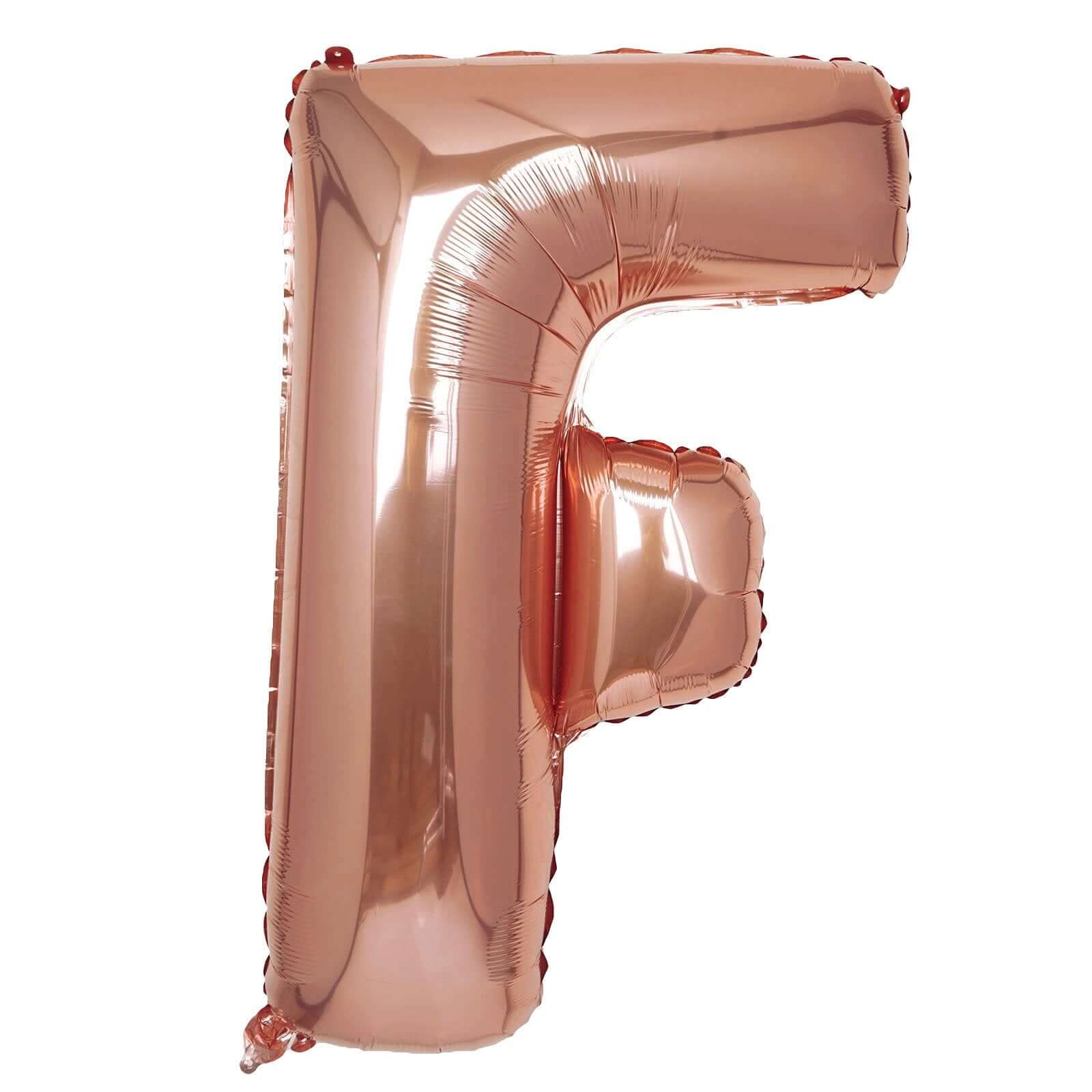 35" Rose Gold Letter and Number Balloons, Metallic Mylar Foil Helium Air Balloons - Image 8