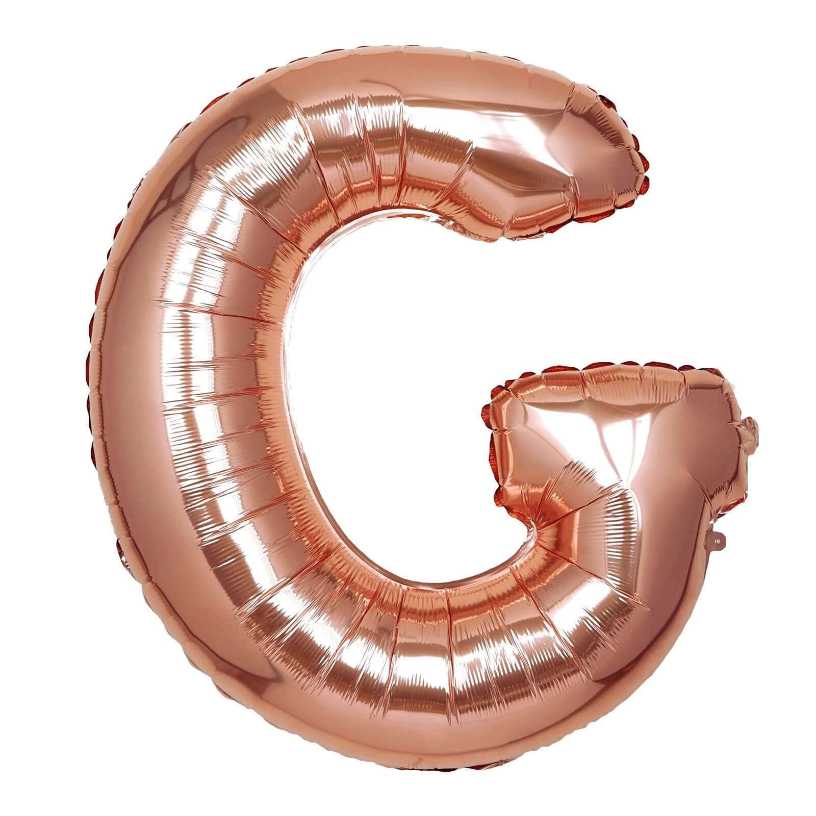 35" Rose Gold Letter and Number Balloons, Metallic Mylar Foil Helium Air Balloons - Image 9